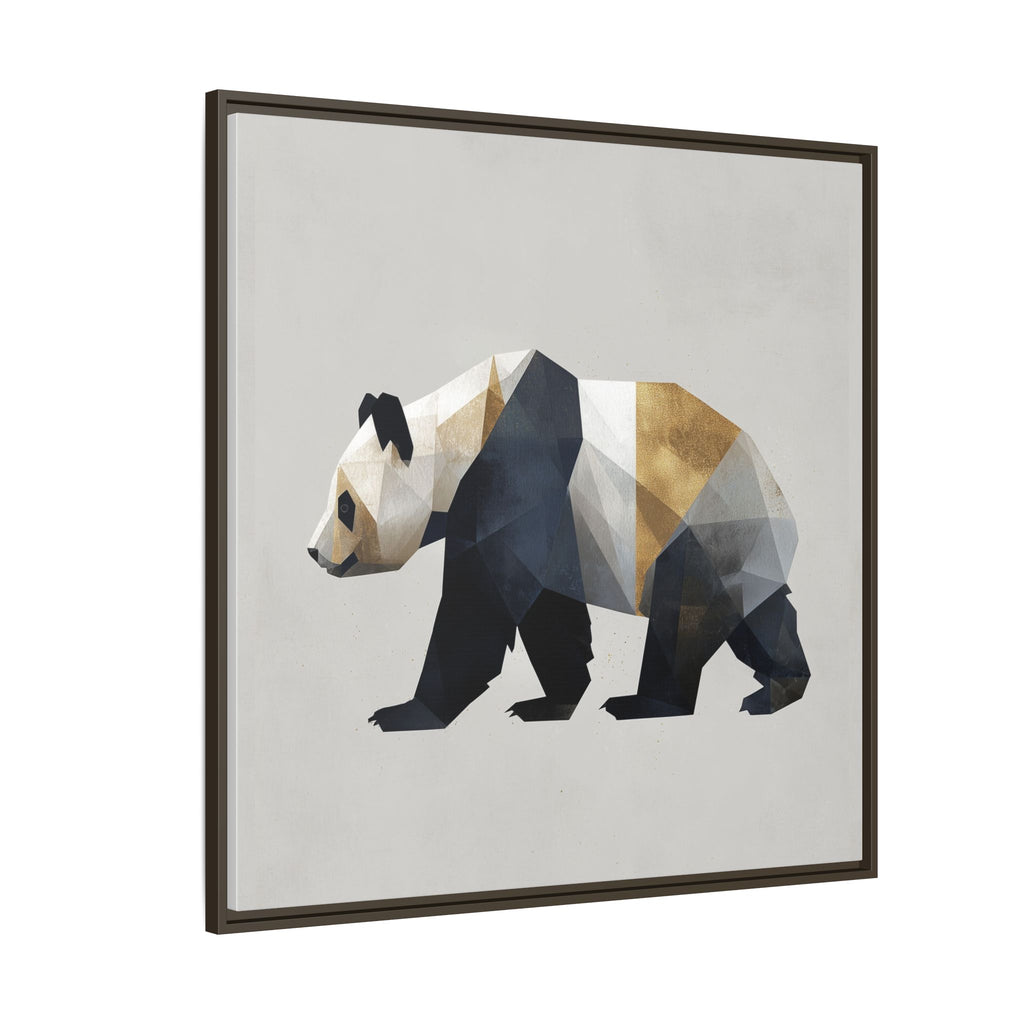 Geometric Panda: Low-Poly Digital Art, Metallic Contemporary Design   |  Personalized & Custom Orders Available