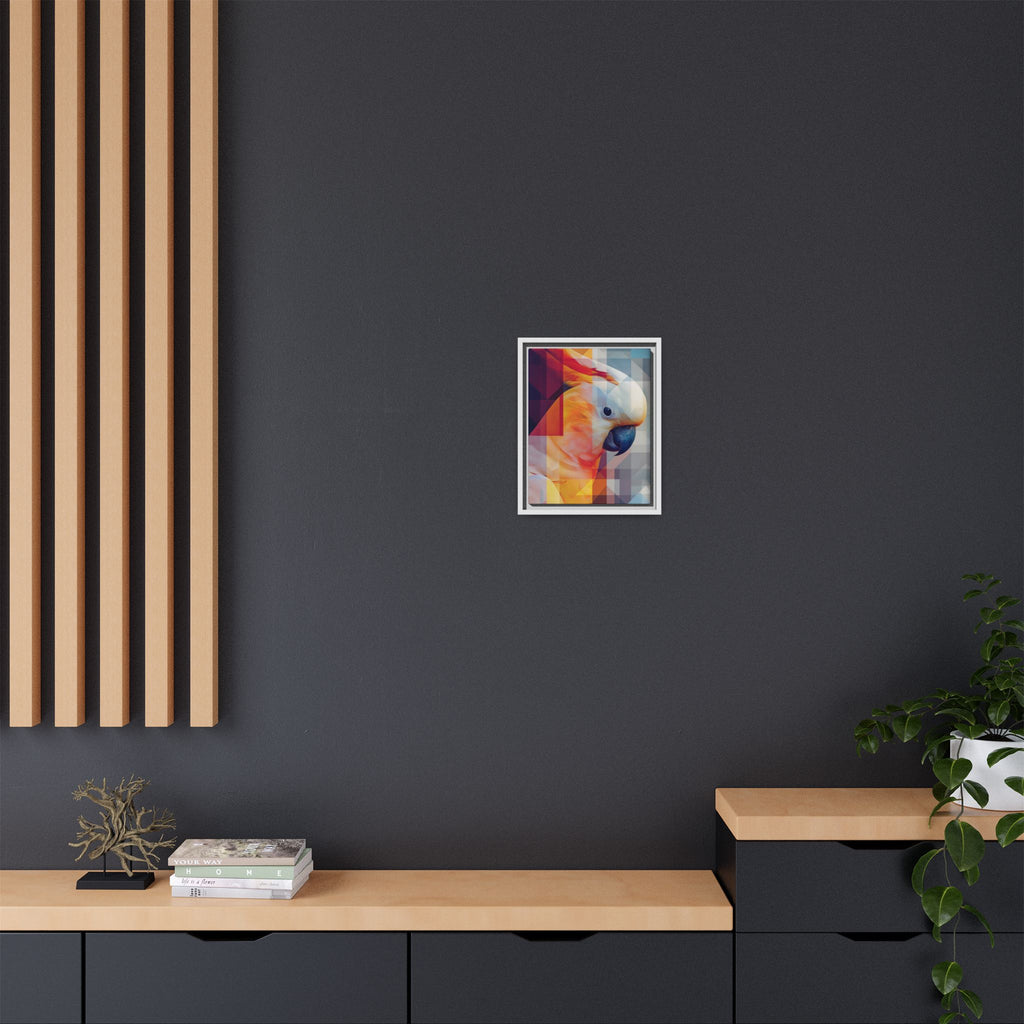 Prismatic Plume: Geometric Parrot Portrait, Digital Mosaic Abstraction   |    Custom Orders Available