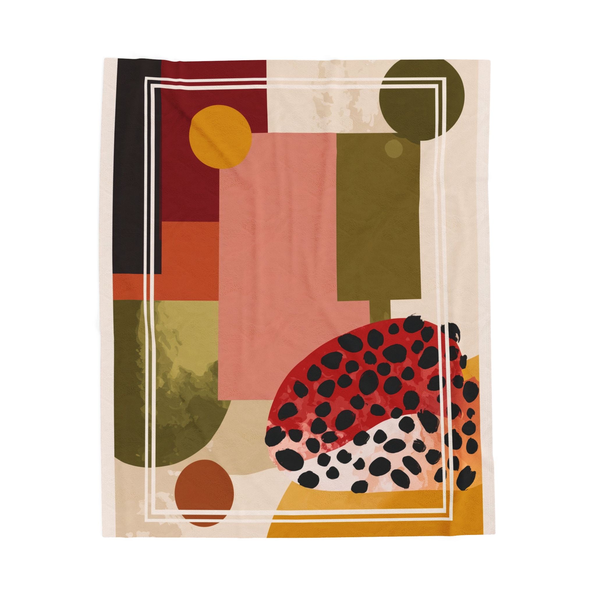 Geometric Harmony: Abstract Modernist Composition, Mid-Century Color Block Design   |    Custom Orders Available