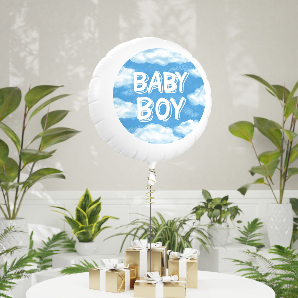 Baby Boy Blue Cloud Mylar Balloon