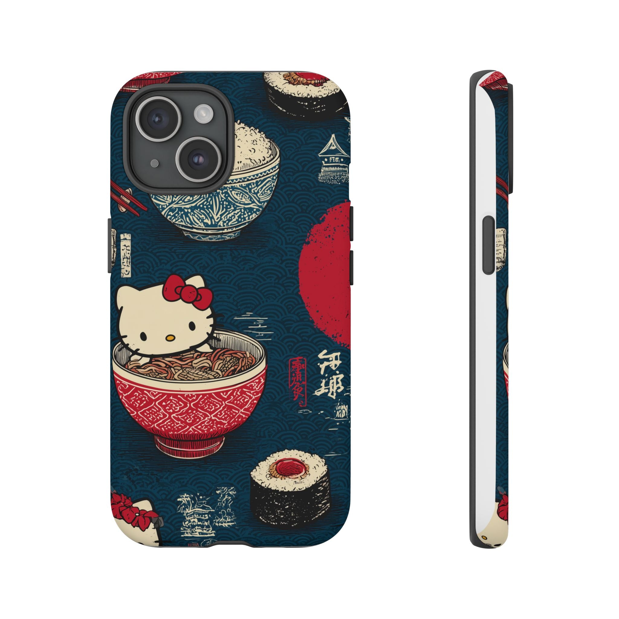 Japanese Kitty Sushi Vibrant Phone Case - Tough Case | Funky, Colorful, Unique Design for Gift, Accessory, Protection, Trendy