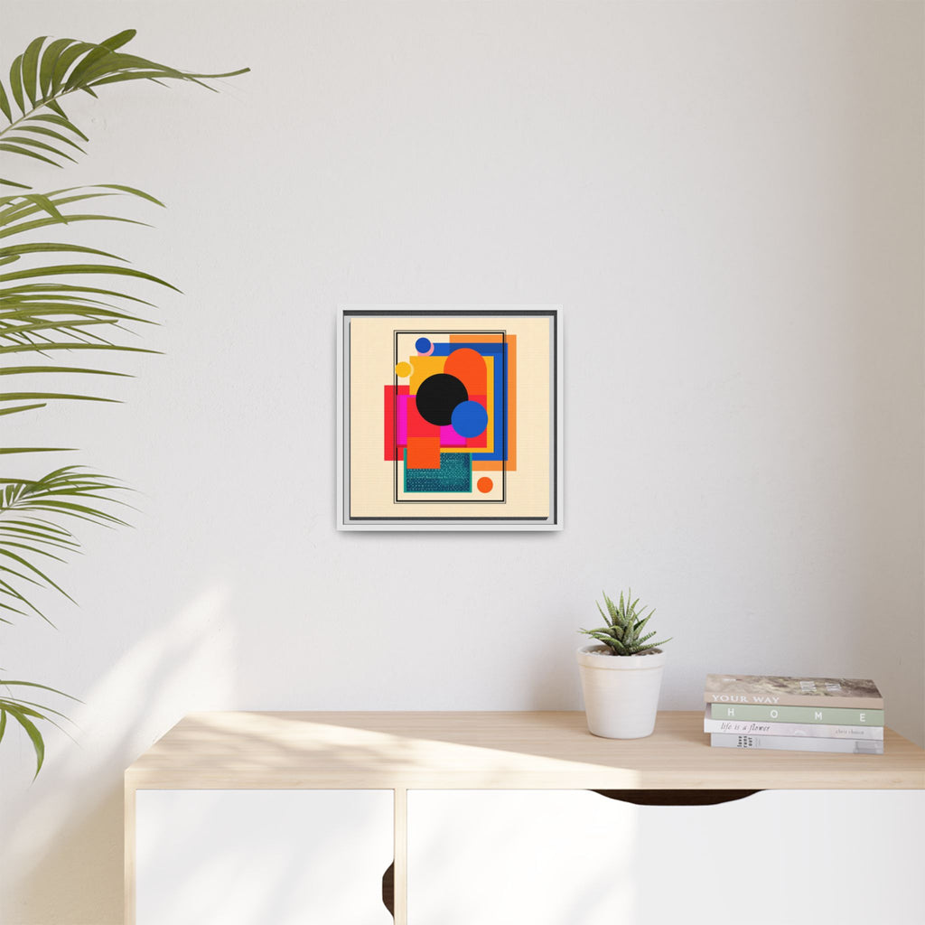 Geometric Harmony: Abstract Color Blocks, Mid-Century Modern Design, Minimalist Art Composition   |   Custom Orders Accepted