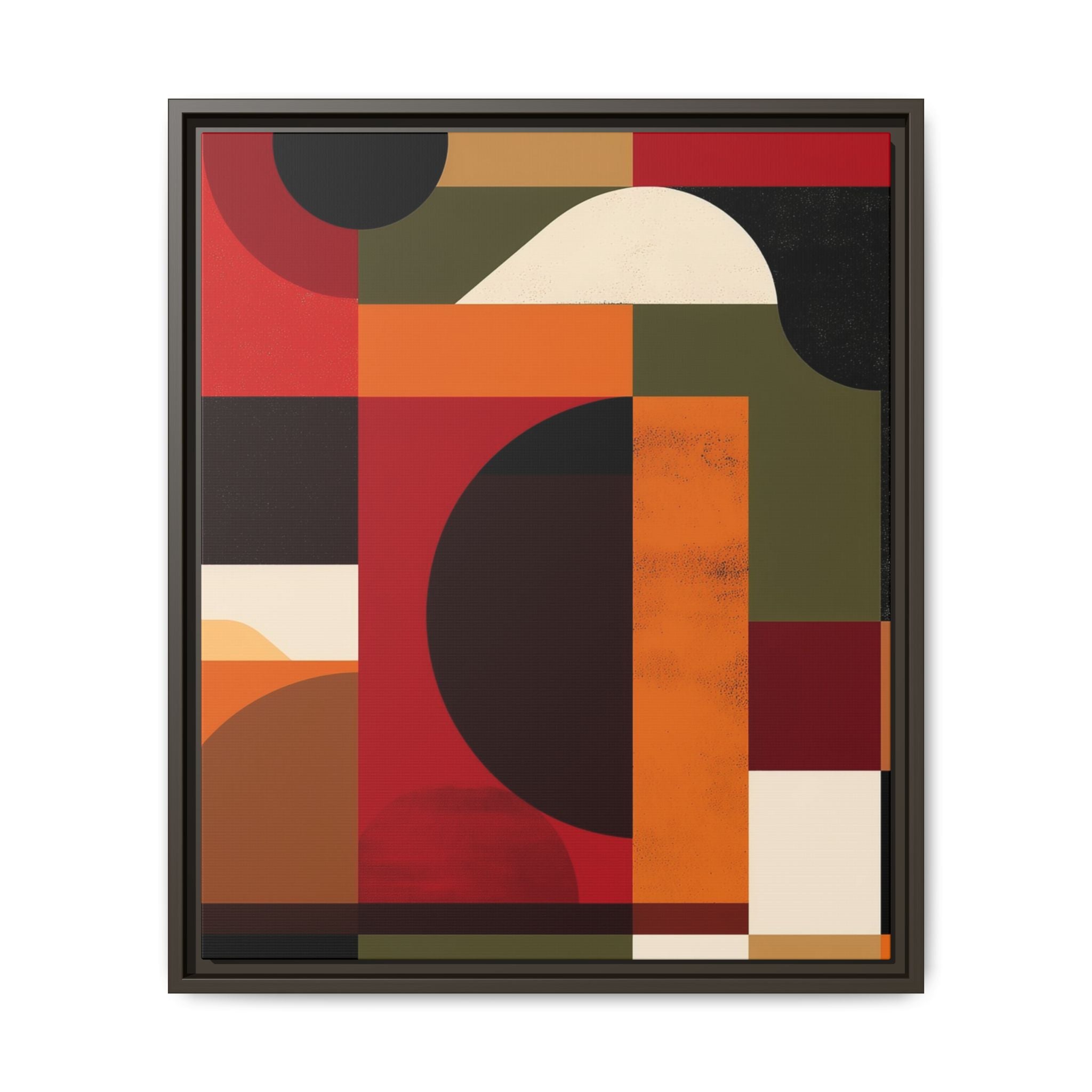Geometric Convergence: Abstract Bauhaus Design, Constructivist Color Blocks, Architectural Art Composition   |   Custom Orders Accepted