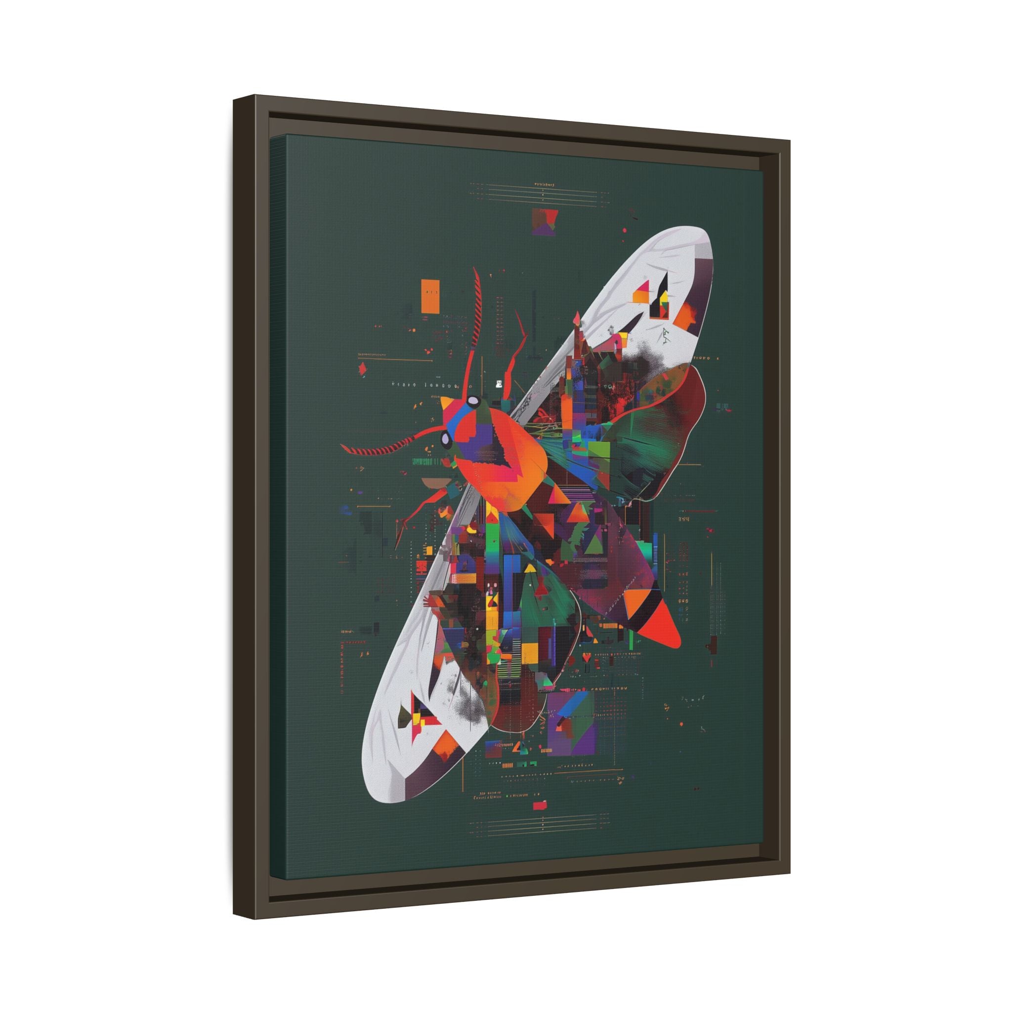 Digital Metamorphosis Framed Print : Geometric Butterfly Synthesis, Technological Nature Rendering   |   Custom Orders Available