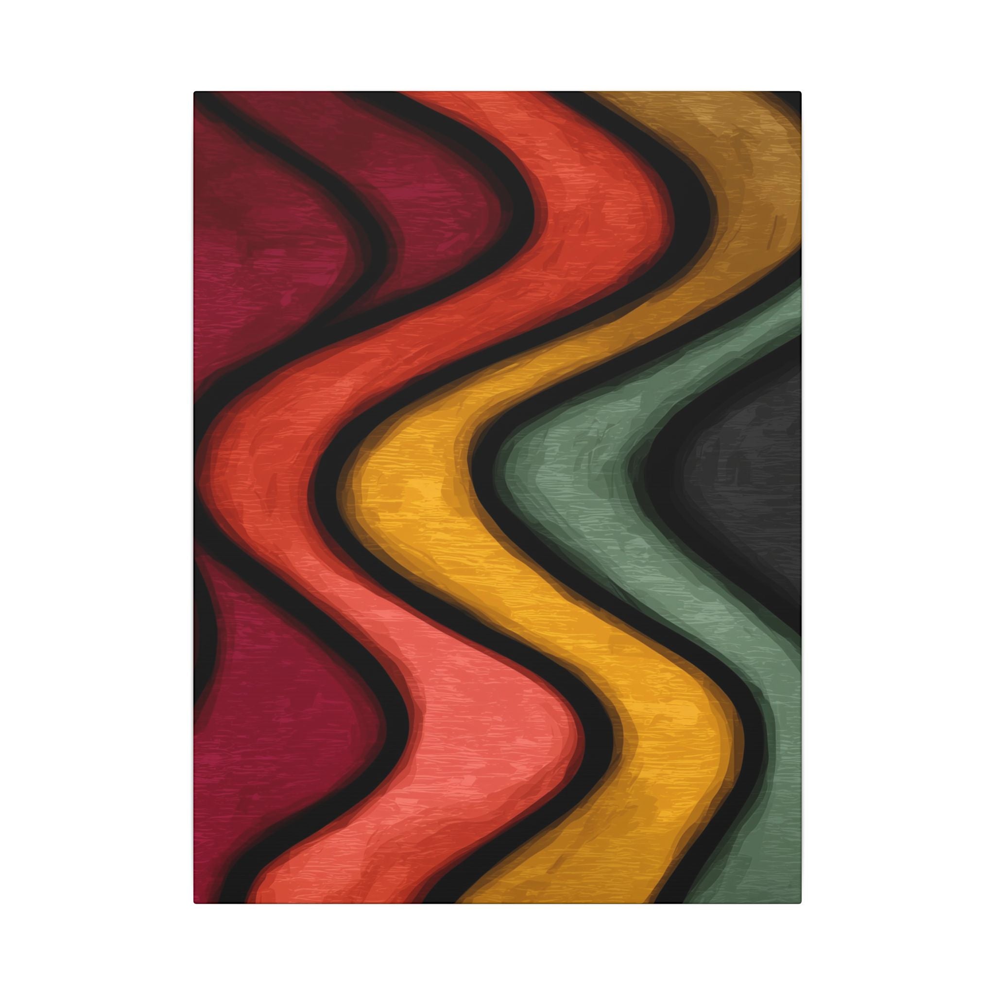 Autumnal Waves: Sinuous Organic Abstractions, Warm Color Landscape, Rhythmic Painterly Flow   |   Custom Orders Accepted
