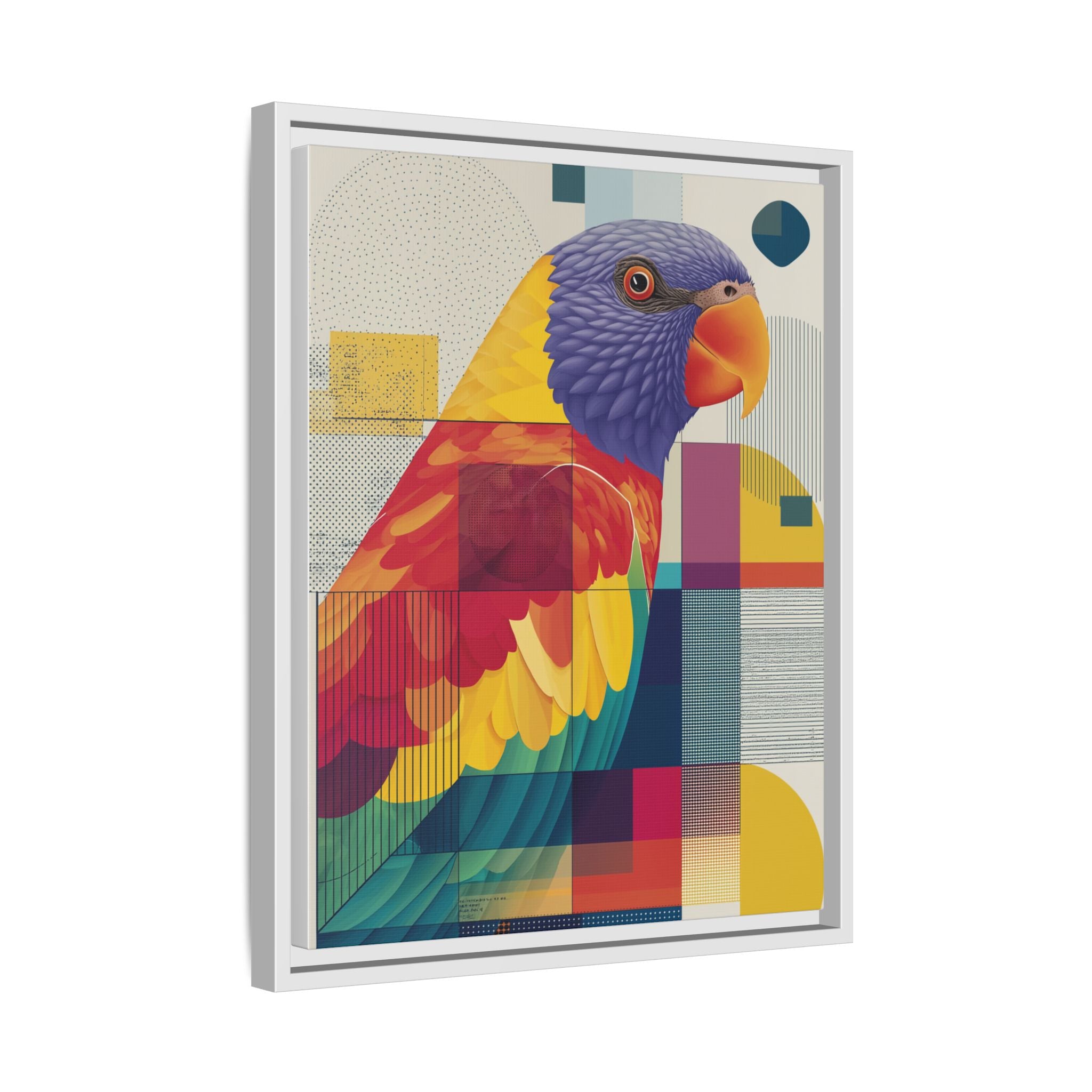 Prismatic Parrot: Geometric Deconstruction, Modern Abstract Art   |    Custom Orders Available