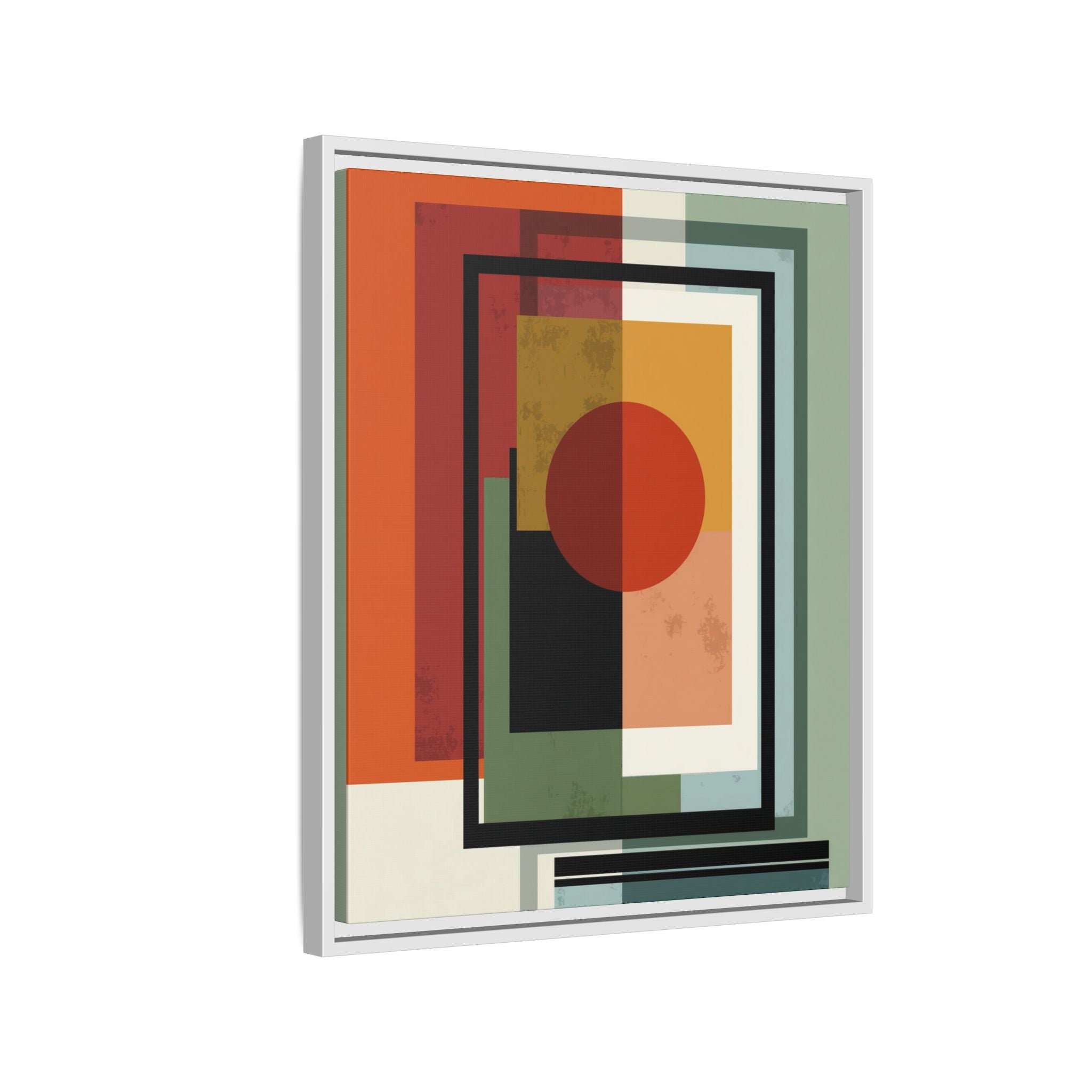 Geometric Harmonies: Mid-Century Modern Composition, Constructivist Inspiration, Abstract Rectangular Interplay   |   Custom Orders Accepted