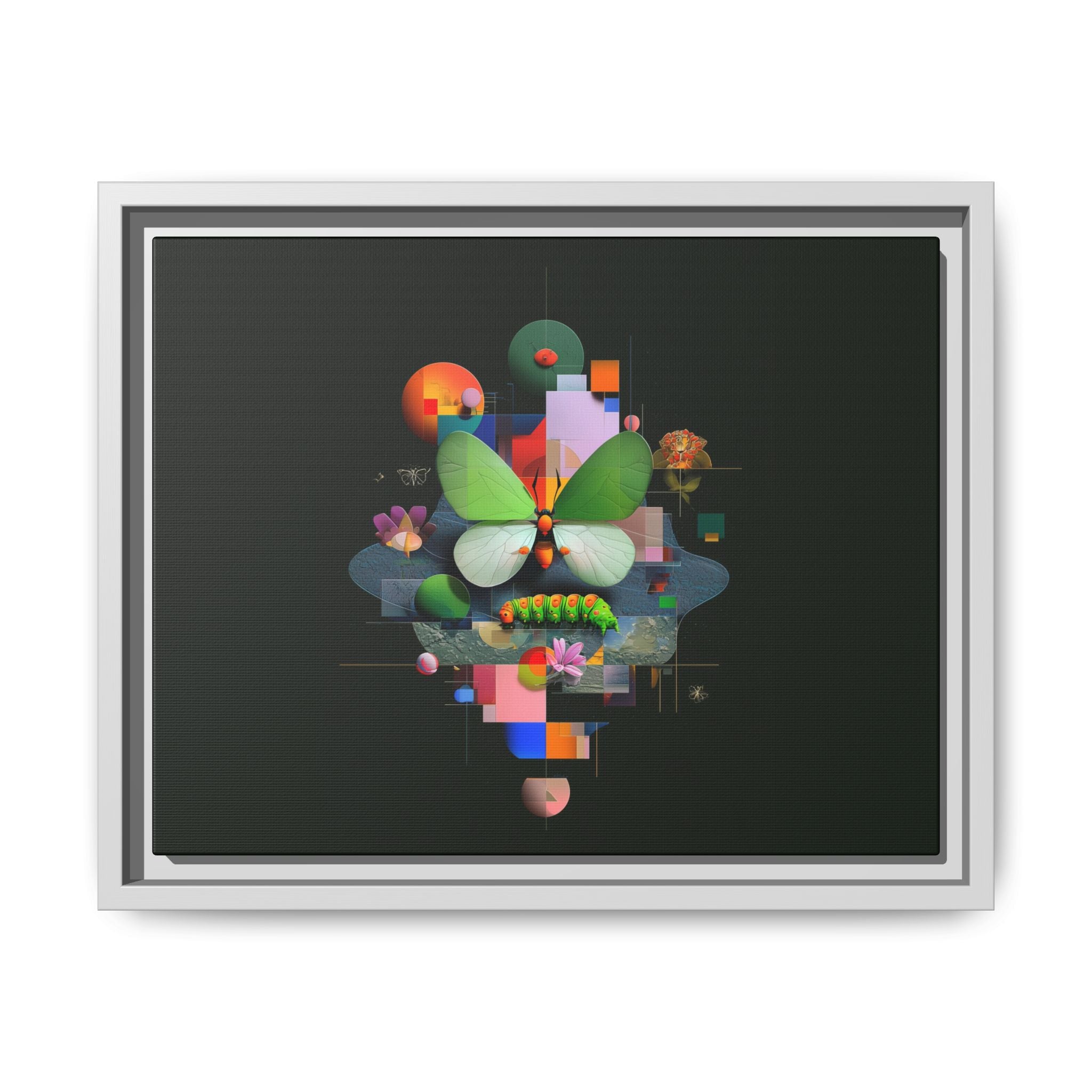 Geometric Metamorphosis: Abstract Nature Composition, Digital Cubist Butterfly Art   |    Custom Orders Available