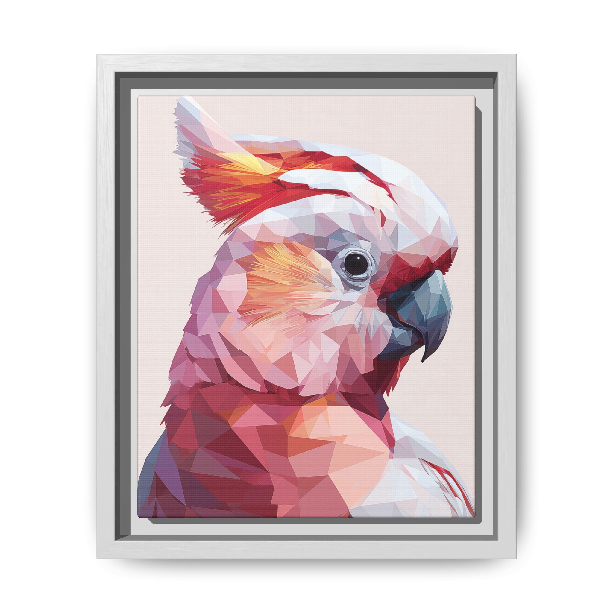 Geometric Cockatoo Portrait: Low-Poly Bird Art, Vibrant Abstract Illustration   |    Custom Orders Available