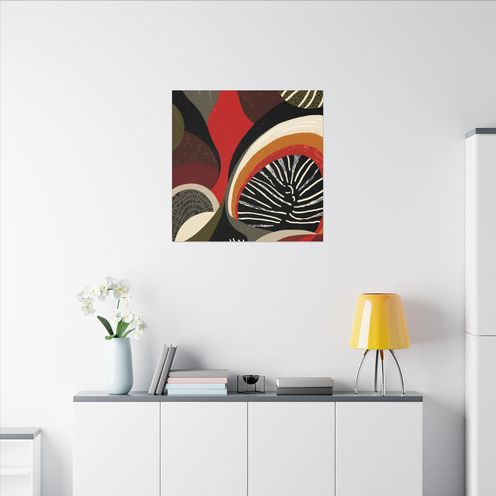 Harmonic Convergence: Organic Geometry, Mid-Century Modern Abstract, Earthy Palette Composition   |   Custom Orders Accepted
