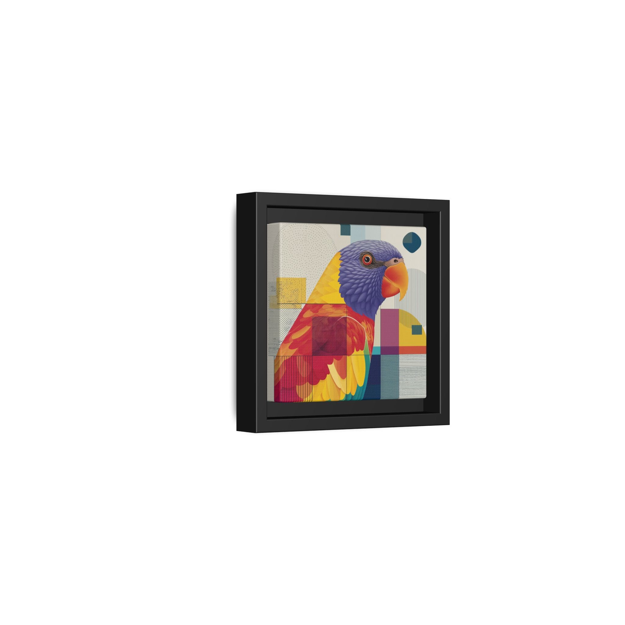 Geometric Parrot: Abstract Wildlife Art, Modern Color Block Design   |  Personalized & Custom Orders Available