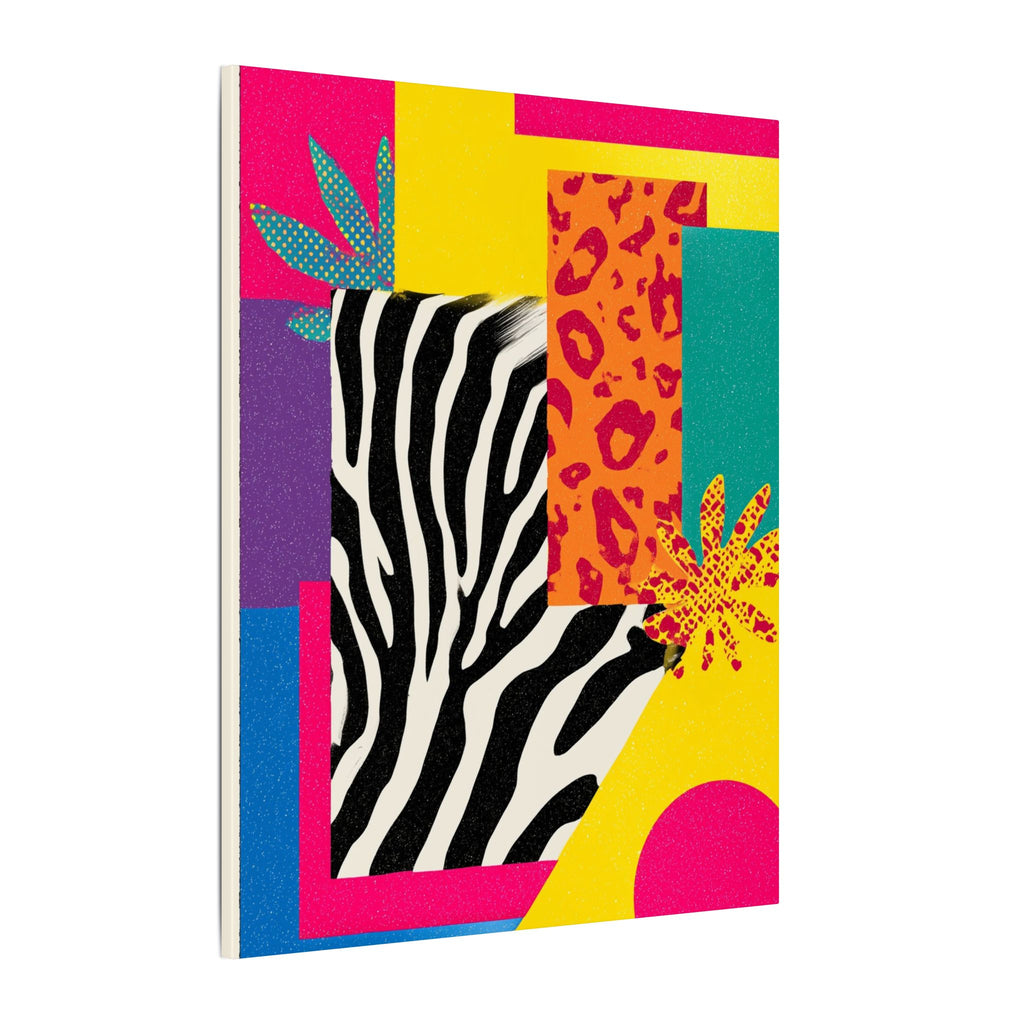 Pop Geometry: Zebra Leopard Fusion, Geometric Color Block, Modern Abstract Design   |   Custom Orders Accepted