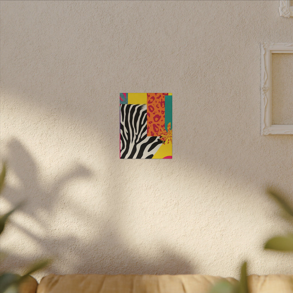 Copy of Pop Geometry: Zebra Leopard Fusion, Geometric Color Block, Modern Abstract Design   |   Custom Orders Accepted