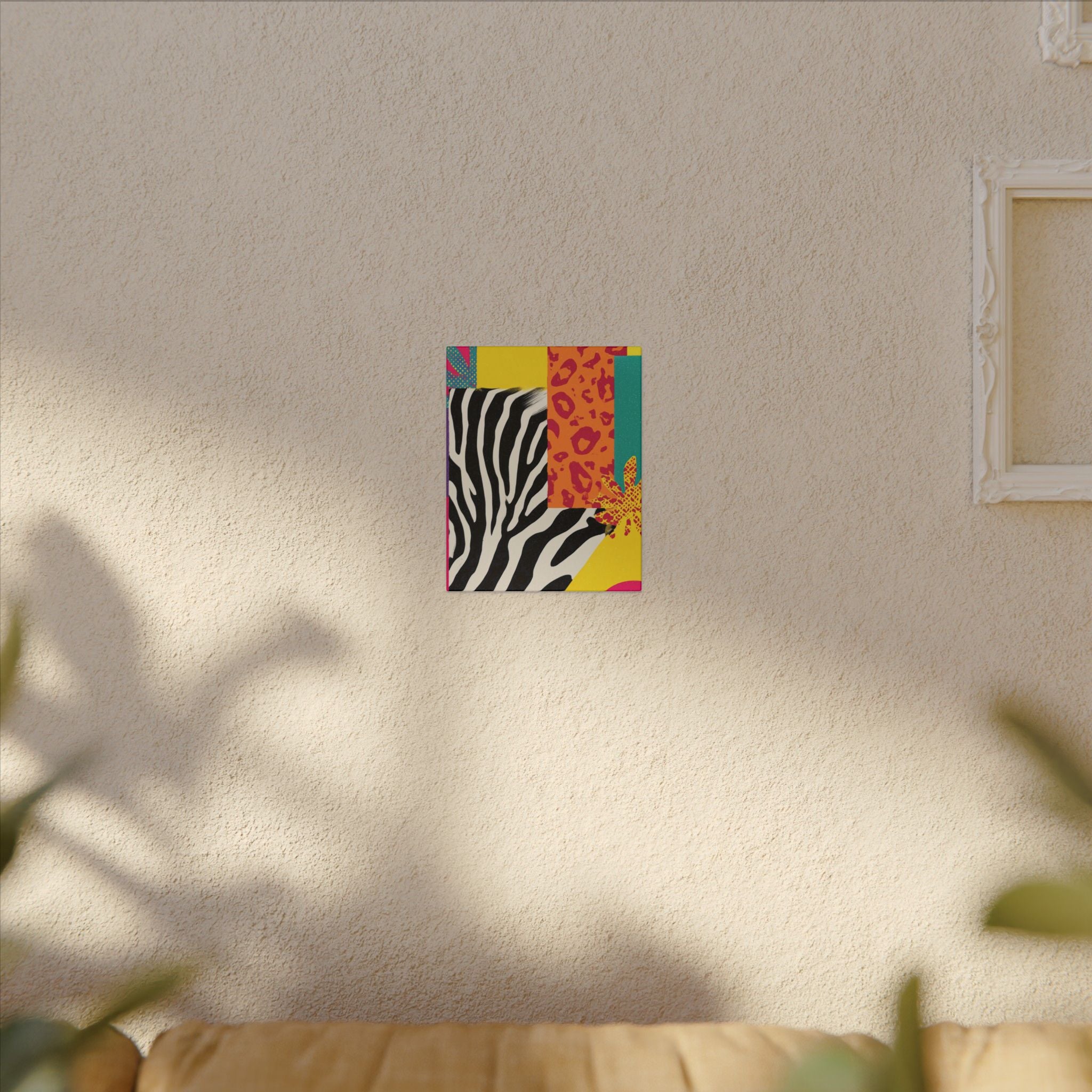 Copy of Pop Geometry: Zebra Leopard Fusion, Geometric Color Block, Modern Abstract Design   |   Custom Orders Accepted