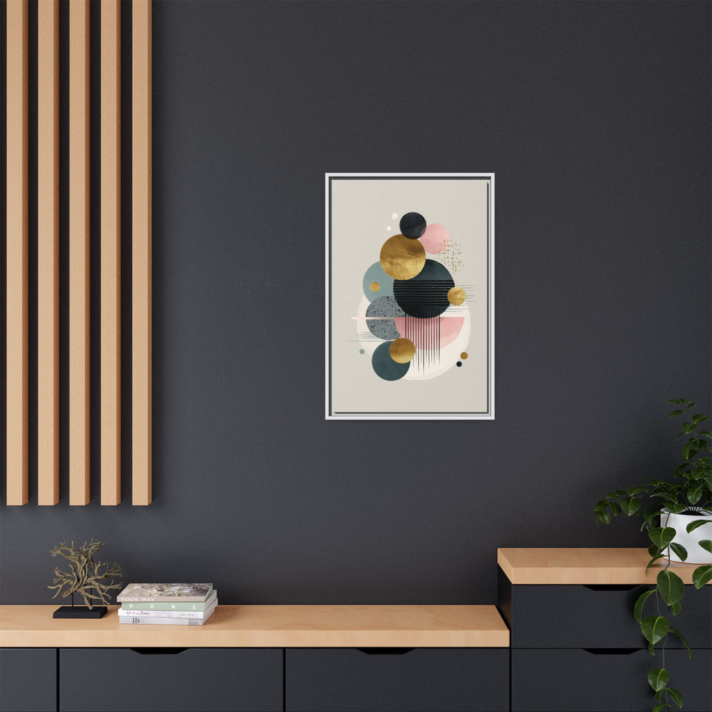 Geometric Harmony: Intersecting Circles, Mid-Century Modern Design, Abstract Metallic Composition   |   Custom Orders Accepted