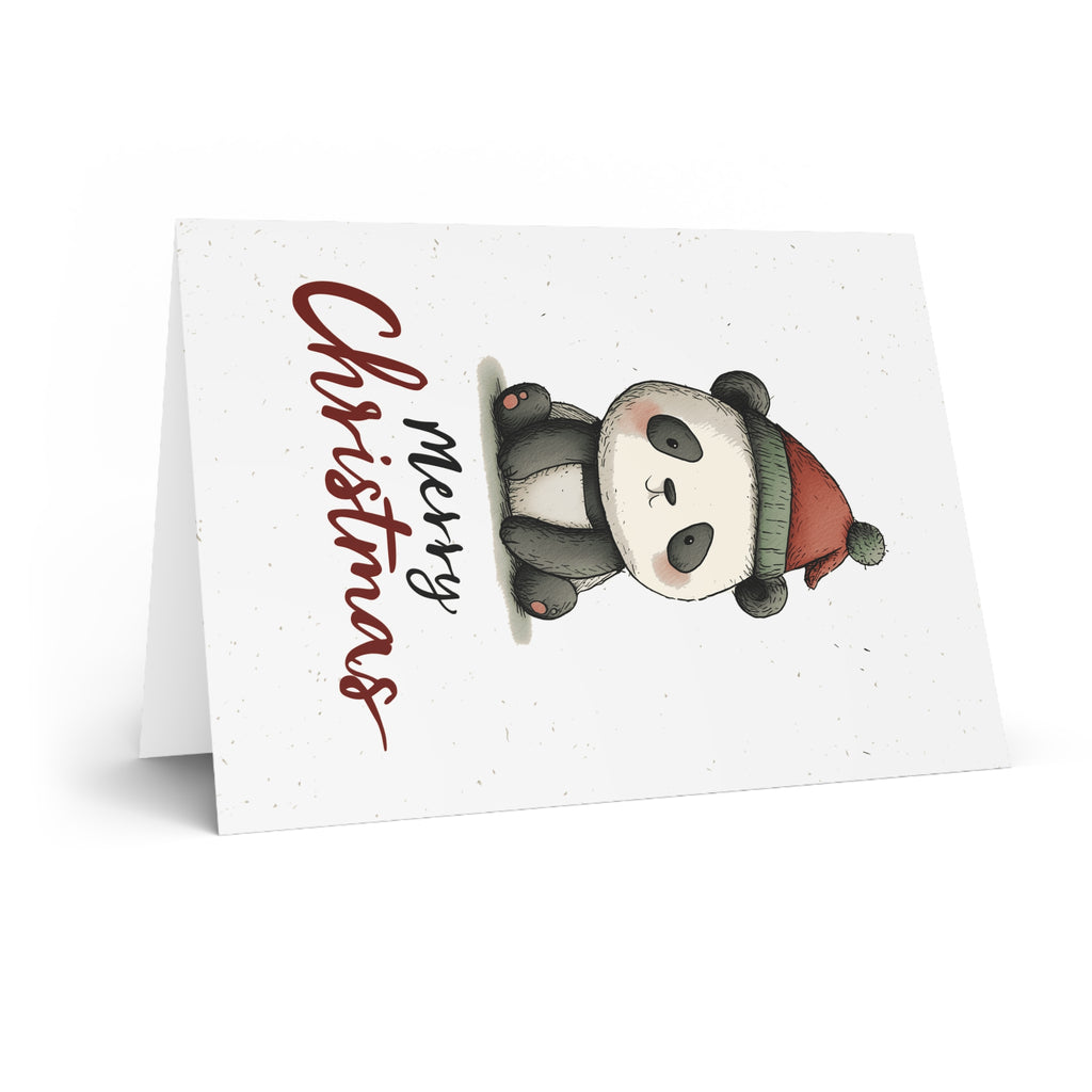 Holiday Panda Cheer: Festive Winter Cartoon, Whimsical Christmas Sketch, Adorable Seasonal Illustration | Custom Orders Accepted