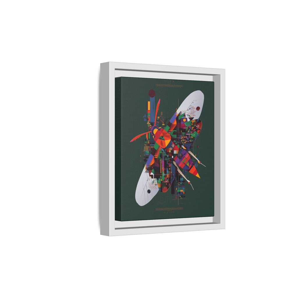 Geometric Metamorphosis Framed Print: Urban Nature Mosaic, Abstract Butterfly Fragments   |  Personalized & Custom Orders Available