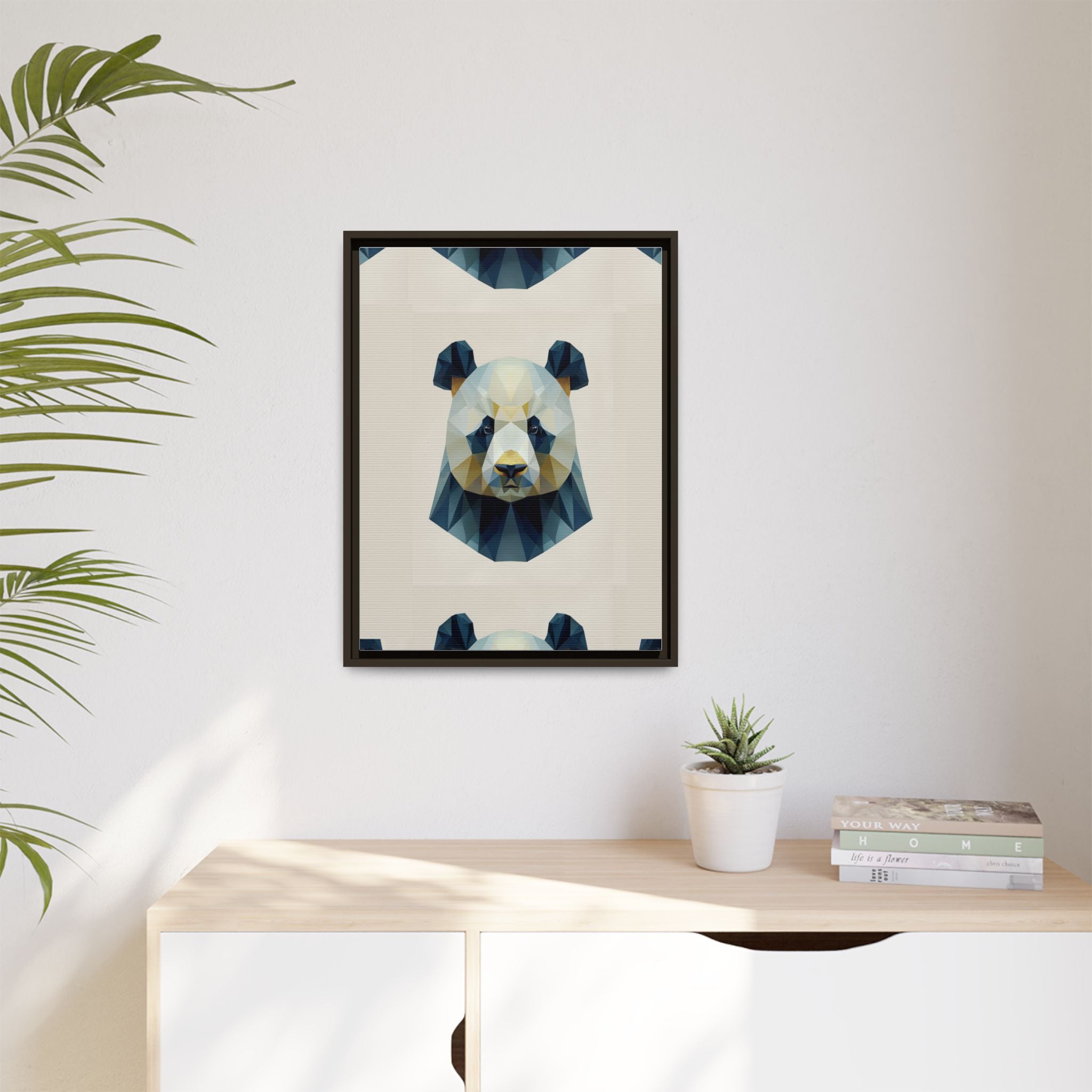 Geometric Panda Prism: Low-Poly Digital Wildlife Art, Minimalist Triangular Design   |  Personalized & Custom Orders Available