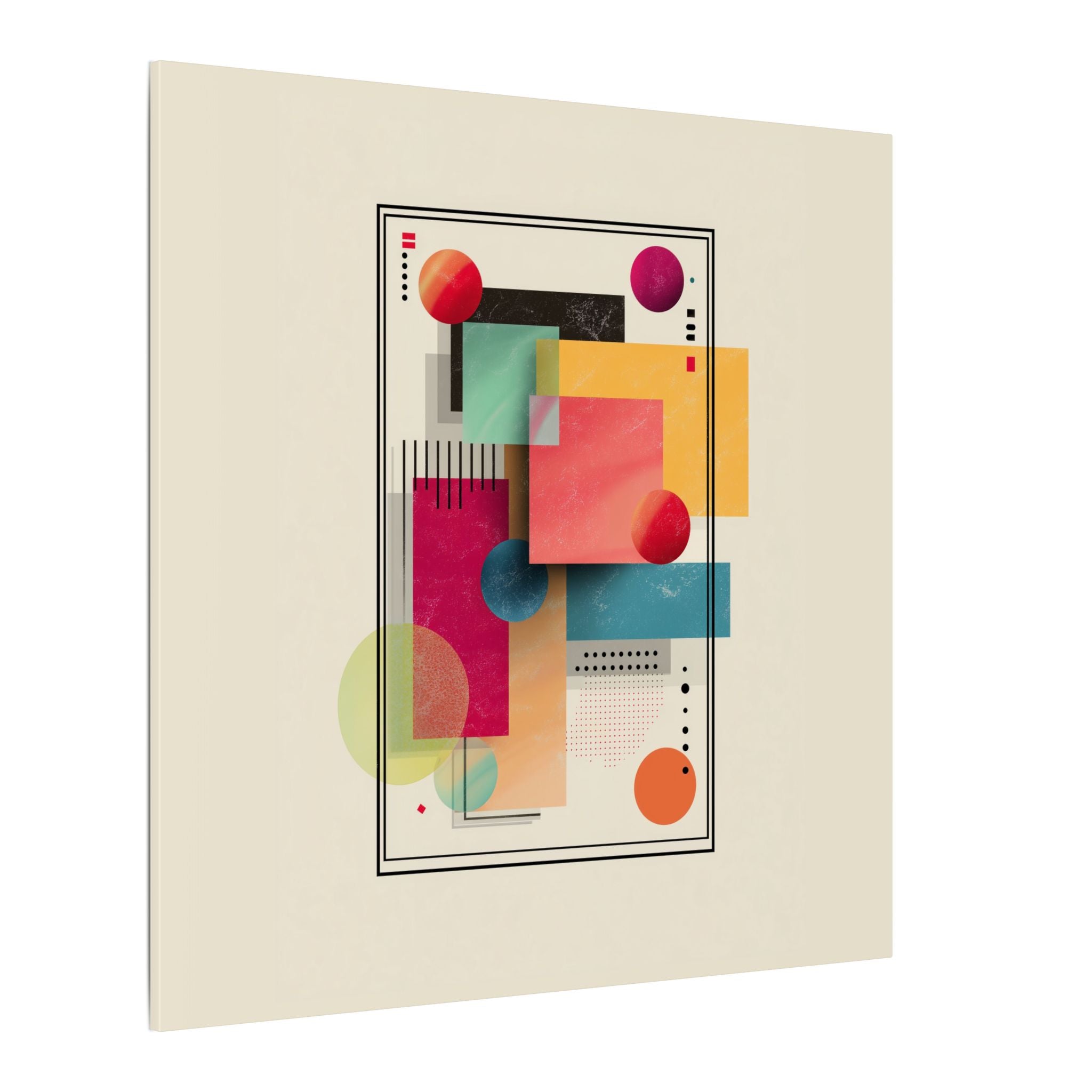 Geometric Dynamism: Bauhaus Abstraction, Translucent Shapes, Modernist Composition   |   Custom Orders Accepted