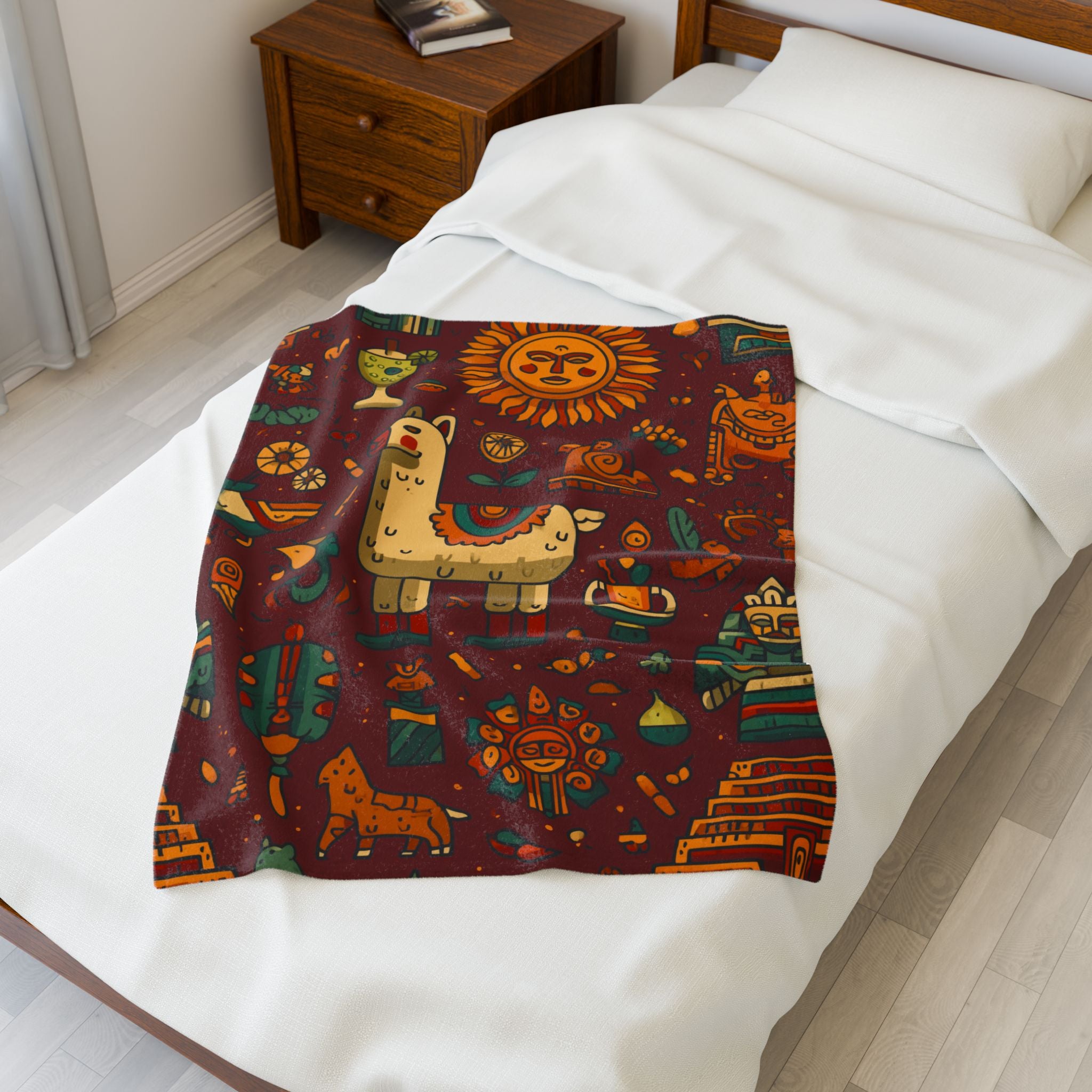 Peruvian Llama Dreamscape: Incan Folklore Illustration, Vibrant Cultural Pattern Art   |   Custom Orders Accepted