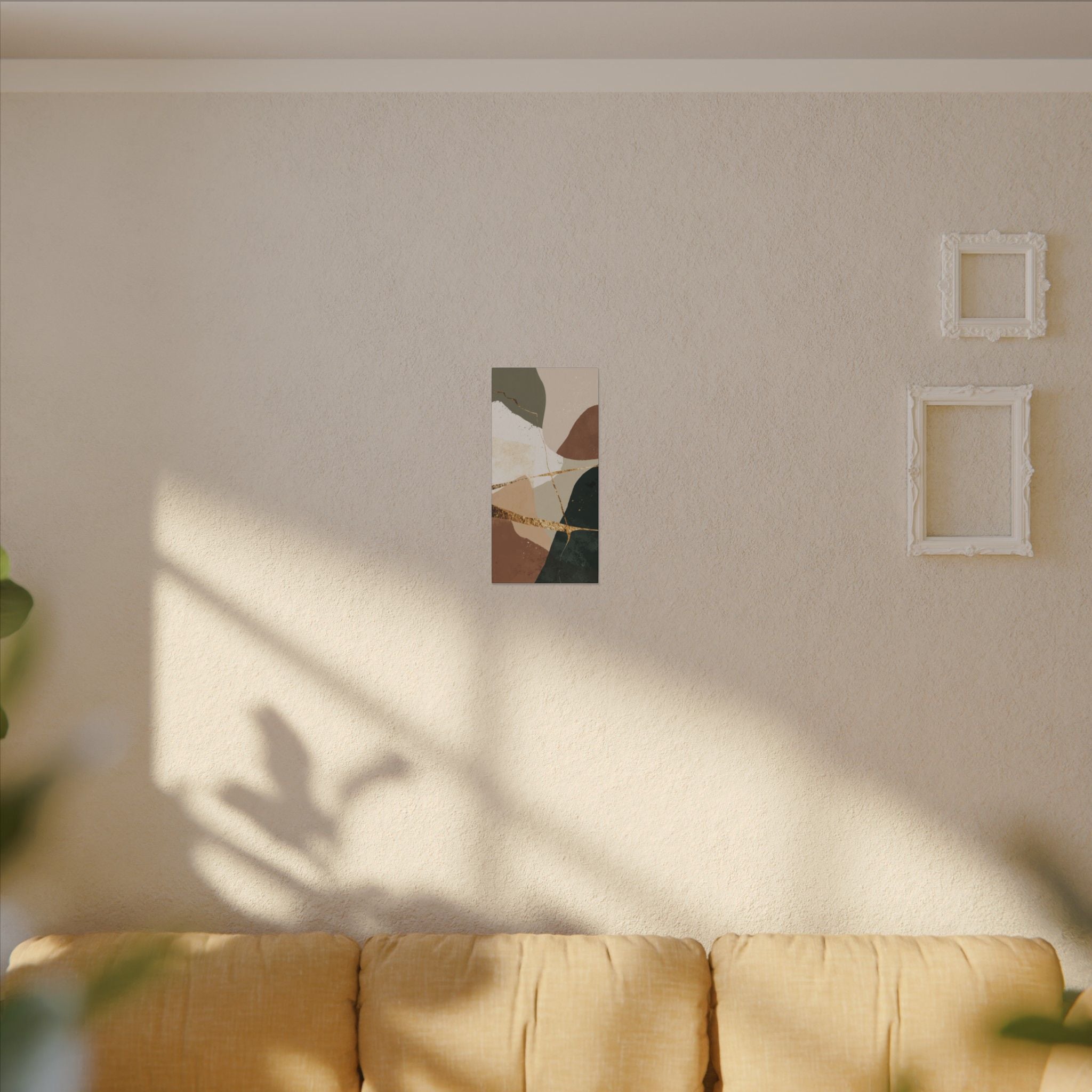 Canvas Print, Abstract Earthy Gold Wall Art, Modern Designer Home Decor, Stretched Matte Canvas; Thick, Multi-Size, Office Decor