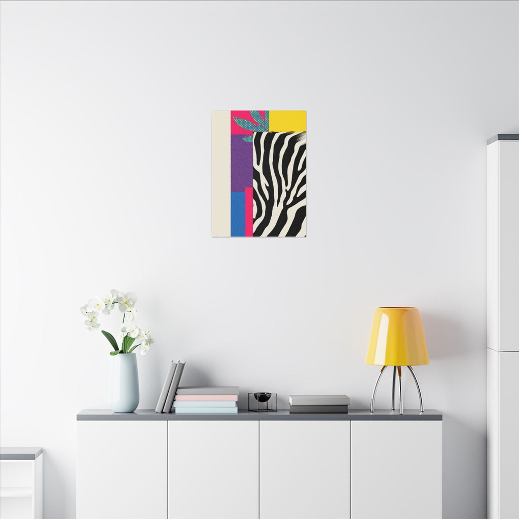 Pop Geometry: Zebra Leopard Fusion, Geometric Color Block, Modern Abstract Design   |   Custom Orders Accepted