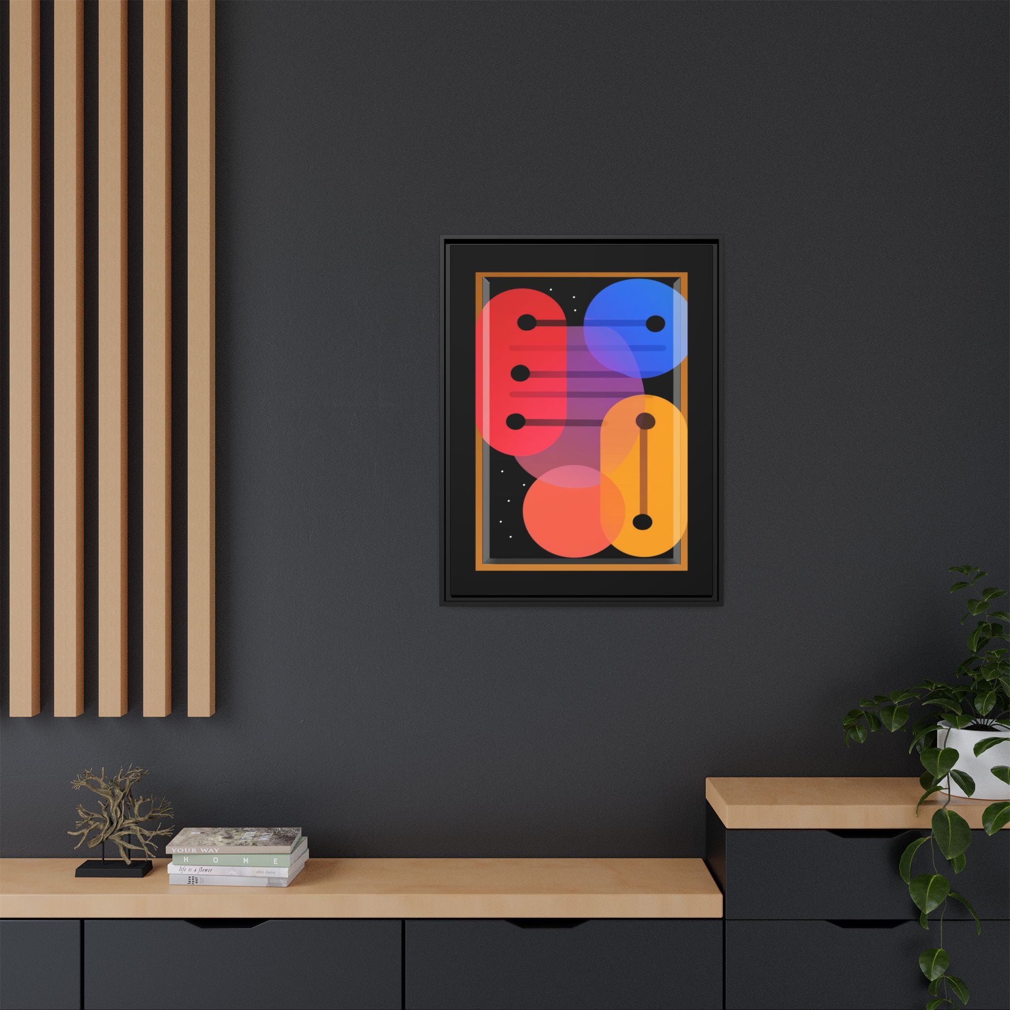 Celestial Geometry: Organic Shapes in Motion, Digital Abstract Composition, Vibrant Color Intersections   |   Custom Orders Accepted