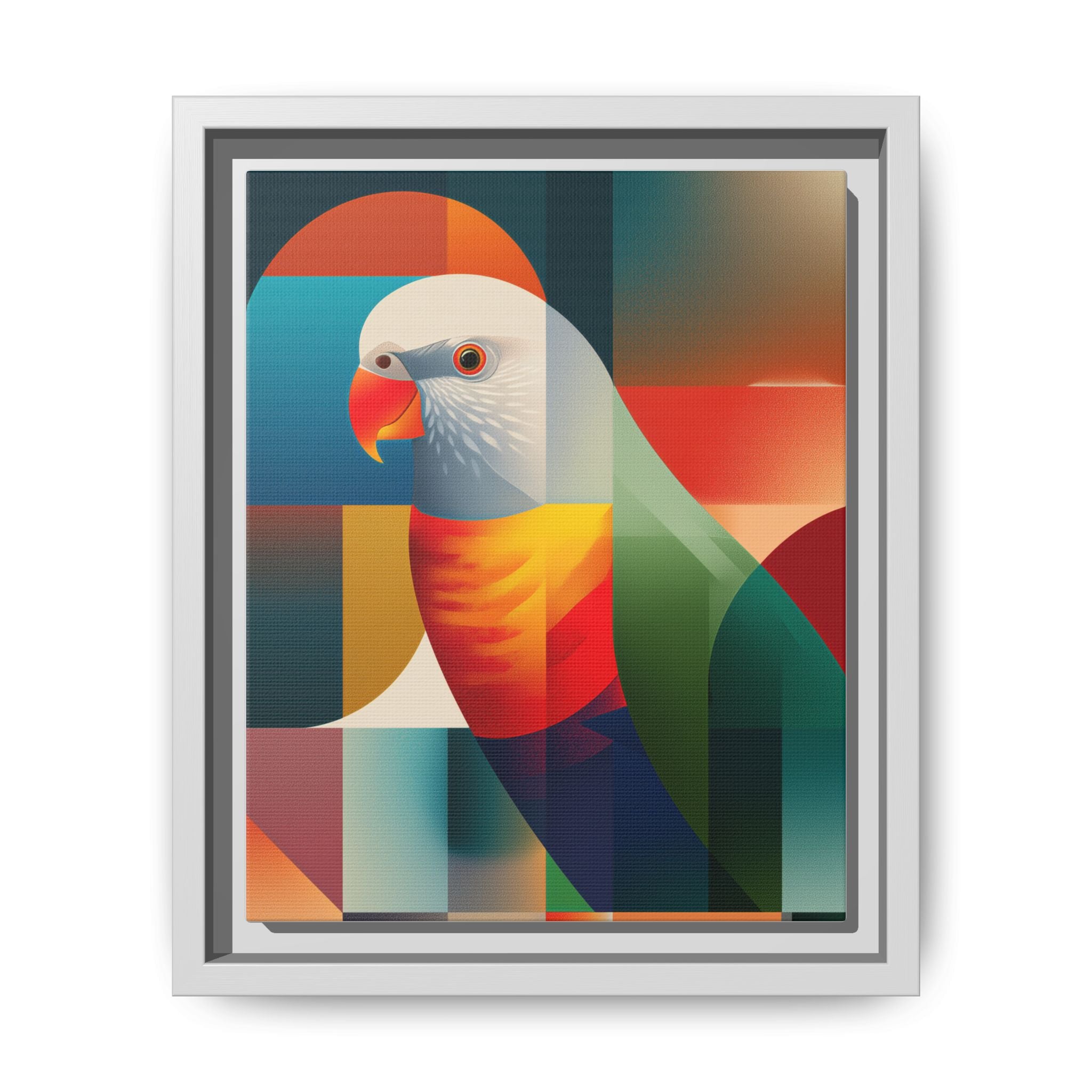 Cubist Parrot: Geometric Bird Illustration, Modern Digital Art   |    Custom Orders Available