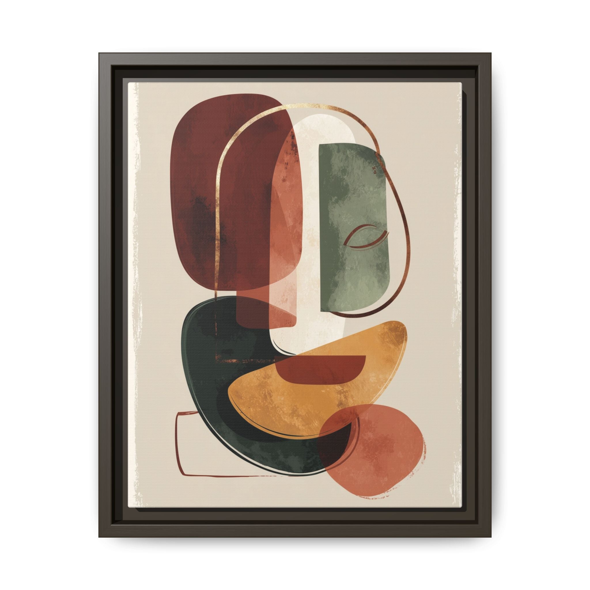 Layered Geometries: Mid-Century Modern Composition, Organic Abstract Design, Translucent Intersecting Shapes   |   Custom Orders Accepted