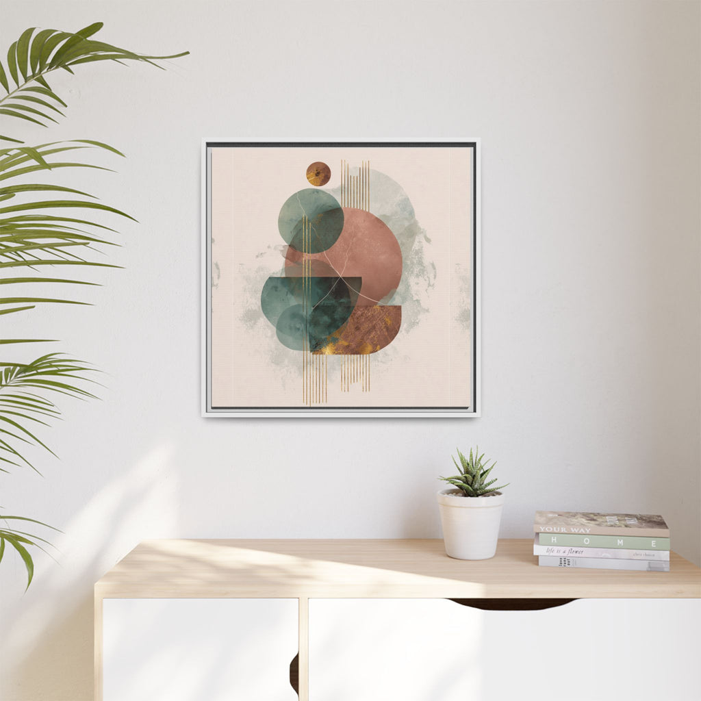 Translucent Geometries: Abstract Circles, Mid-Century Minimalism, Watercolor Layers   |   Custom Orders Accepted