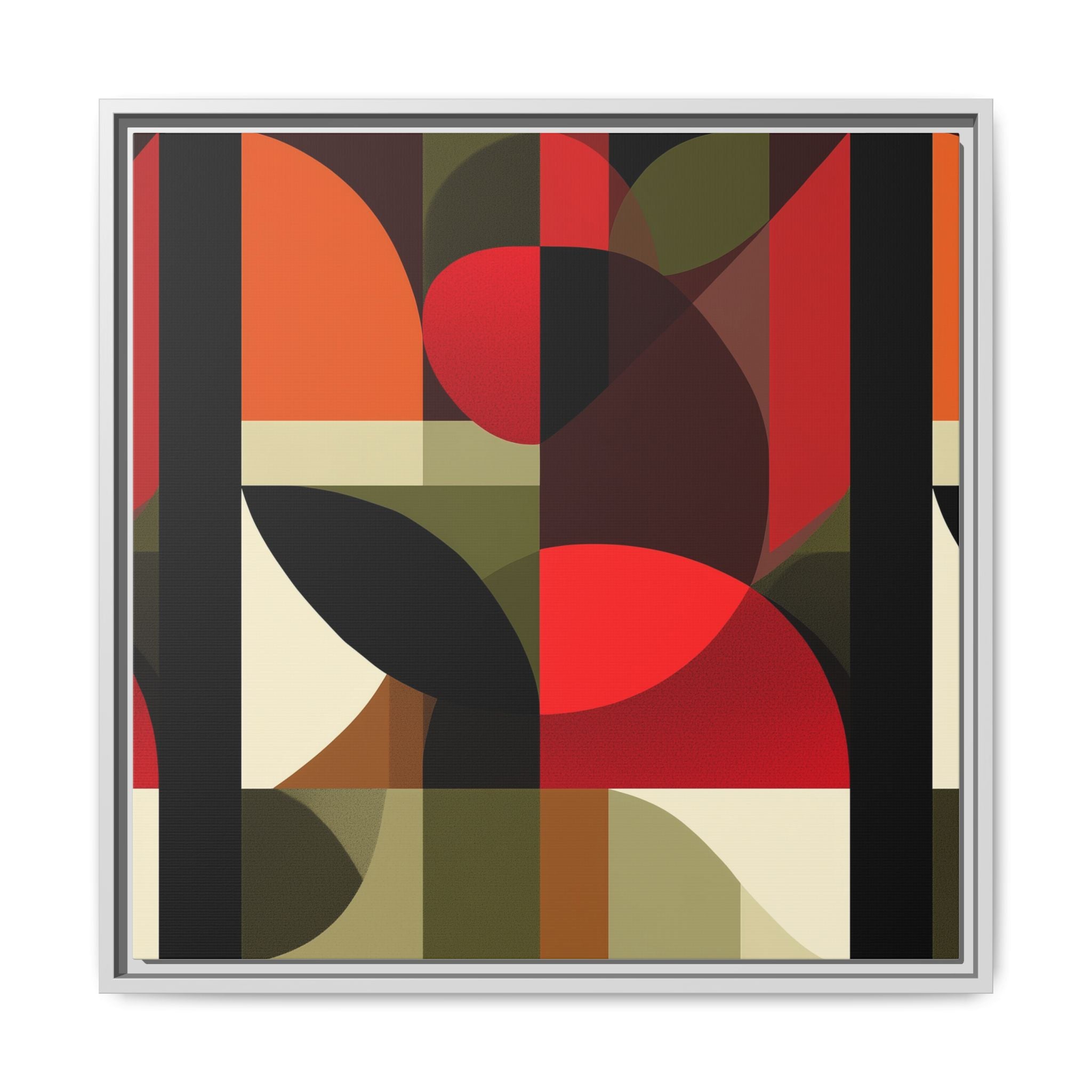 Geometric Fusion: Modern Abstract Composition, Cubist Color Blocks, Architectural Form Harmony   |   Custom Orders Accepted