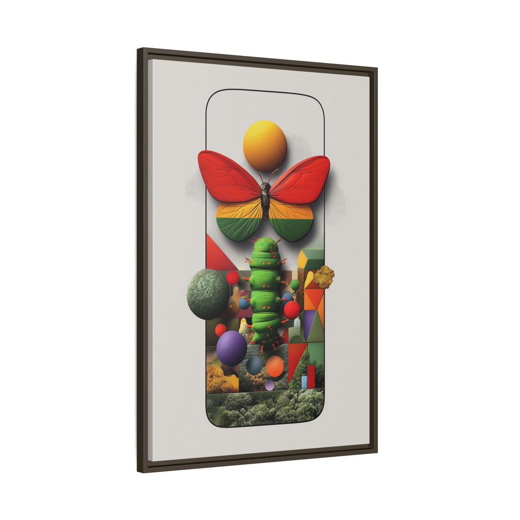 Metamorphosis Framed Print : Geometric Nature Transformation, Vibrant Butterfly Composition   |  Personalized & Custom Orders Available