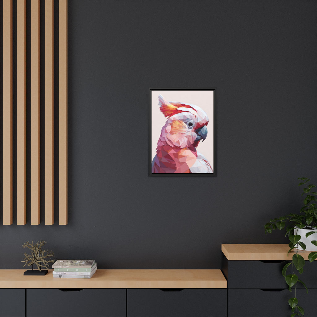 Prismatic Cockatoo: Geometric Bird Portrait, Low-Poly Digital Art   |  Personalized & Custom Orders Available