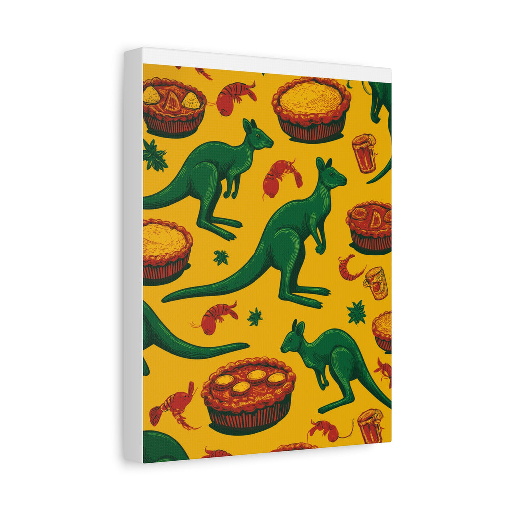 Kangaroo Canvas Wall Art, Vibrant Animal Decor, Unique Gift for Nature Lovers, Fun Kitchen Wall Hanging, Australian Themed Art
