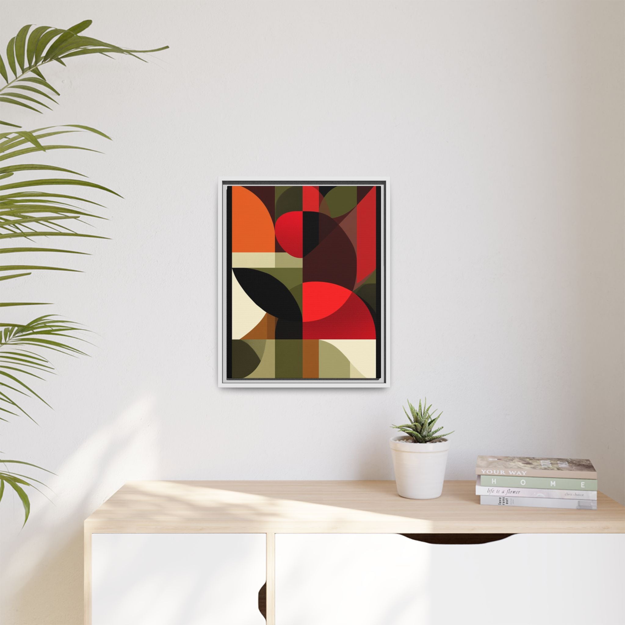 Geometric Fusion: Modern Abstract Composition, Cubist Color Blocks, Architectural Form Harmony   |   Custom Orders Accepted