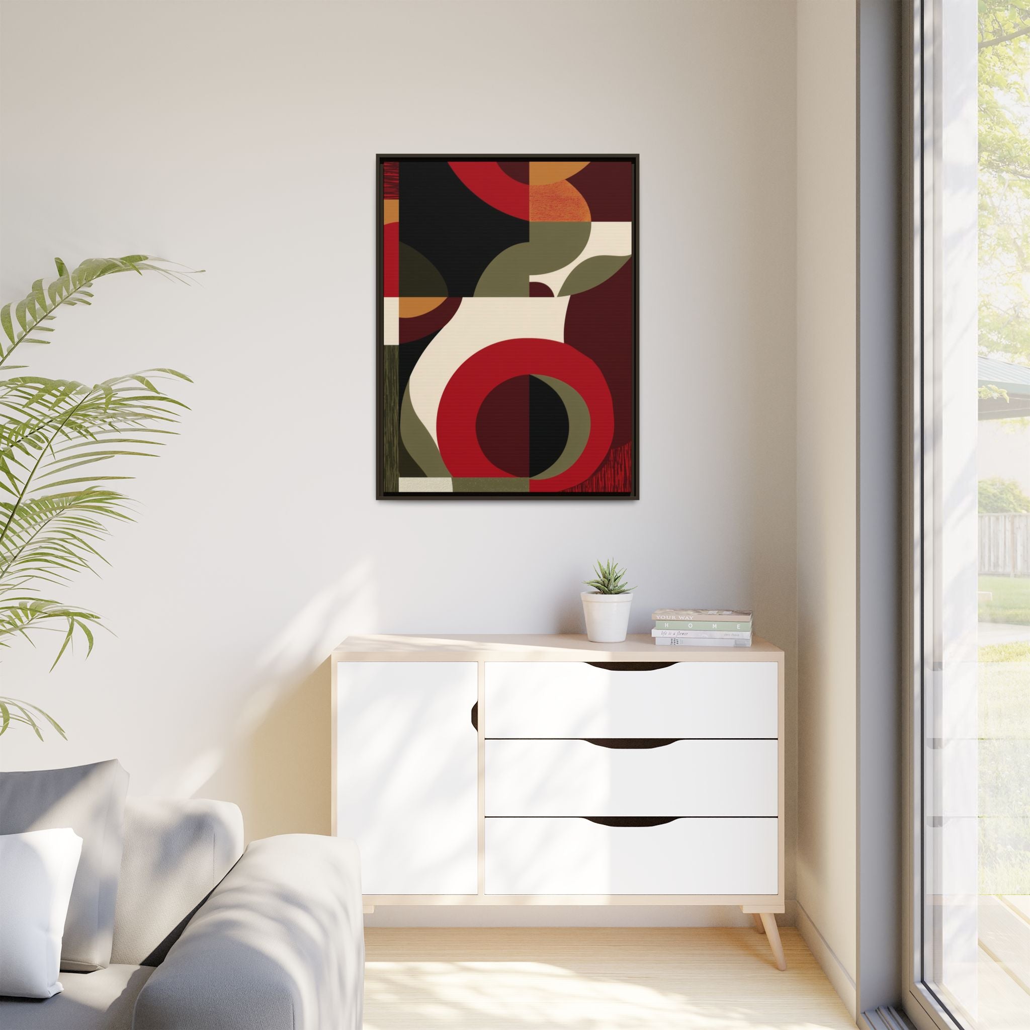 Geometric Intersections: Mid-Century Modern Design, Abstract Architectural Composition, Rhythmic Curved Forms   |   Custom Orders Accepted