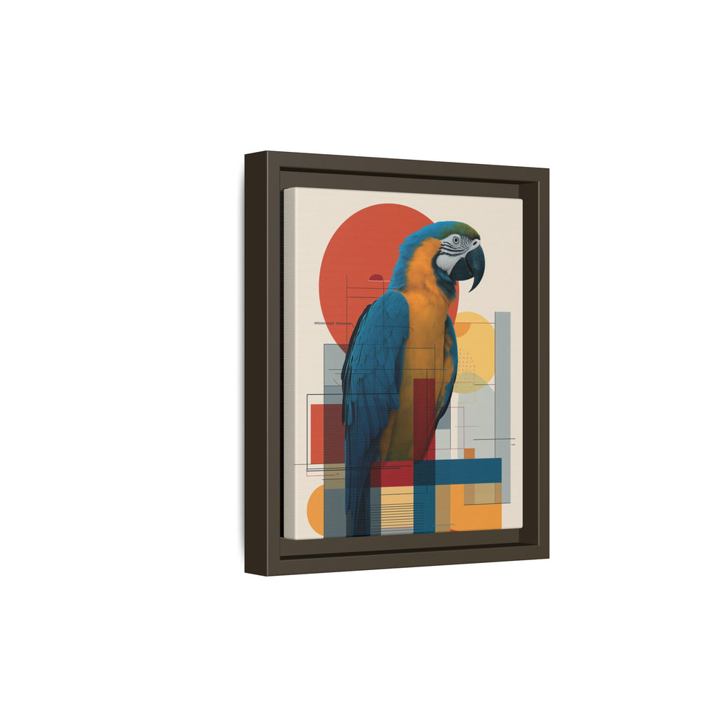 Macaw in Geometric Harmony: Modern Avian Portrait, Architectural Abstract Composition   |    Custom Orders Available