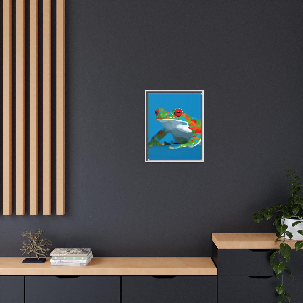 Chromatic Amphibian Framed Print : Mosaic Frog Vector Art, Modern Wildlife Illustration   |  Personalized & Custom Orders Available