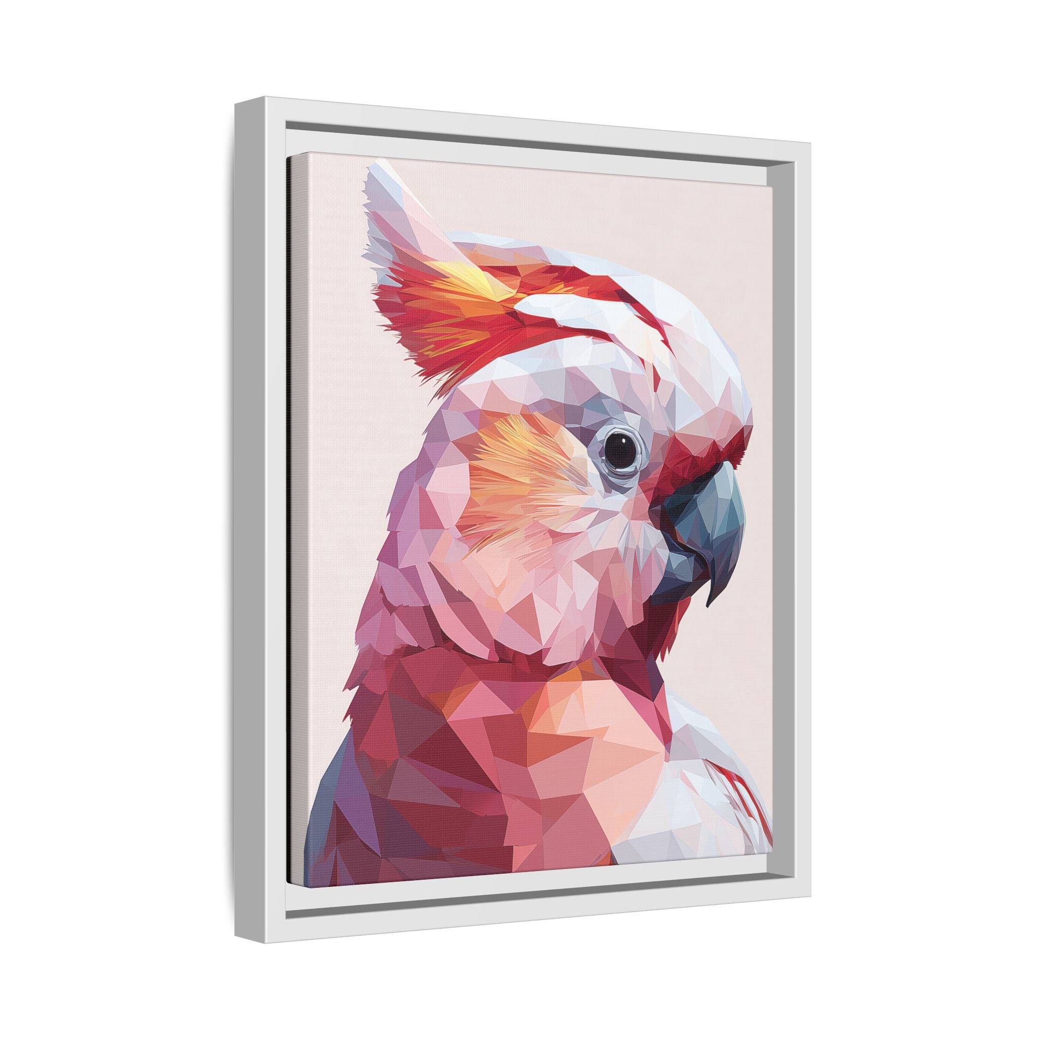 Geometric Cockatoo Portrait: Low-Poly Bird Art, Vibrant Abstract Illustration   |    Custom Orders Available