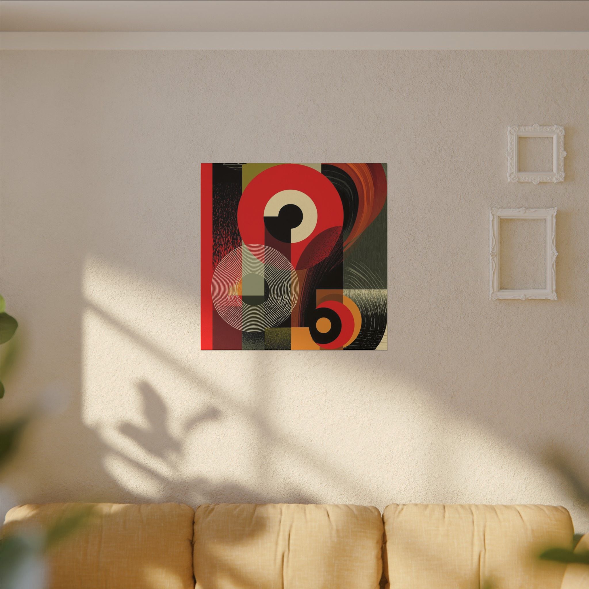 Geometric Convergence: Mid-Century Modern Abstract, Constructivist Design Principles, Bold Chromatic Composition   |   Custom Orders