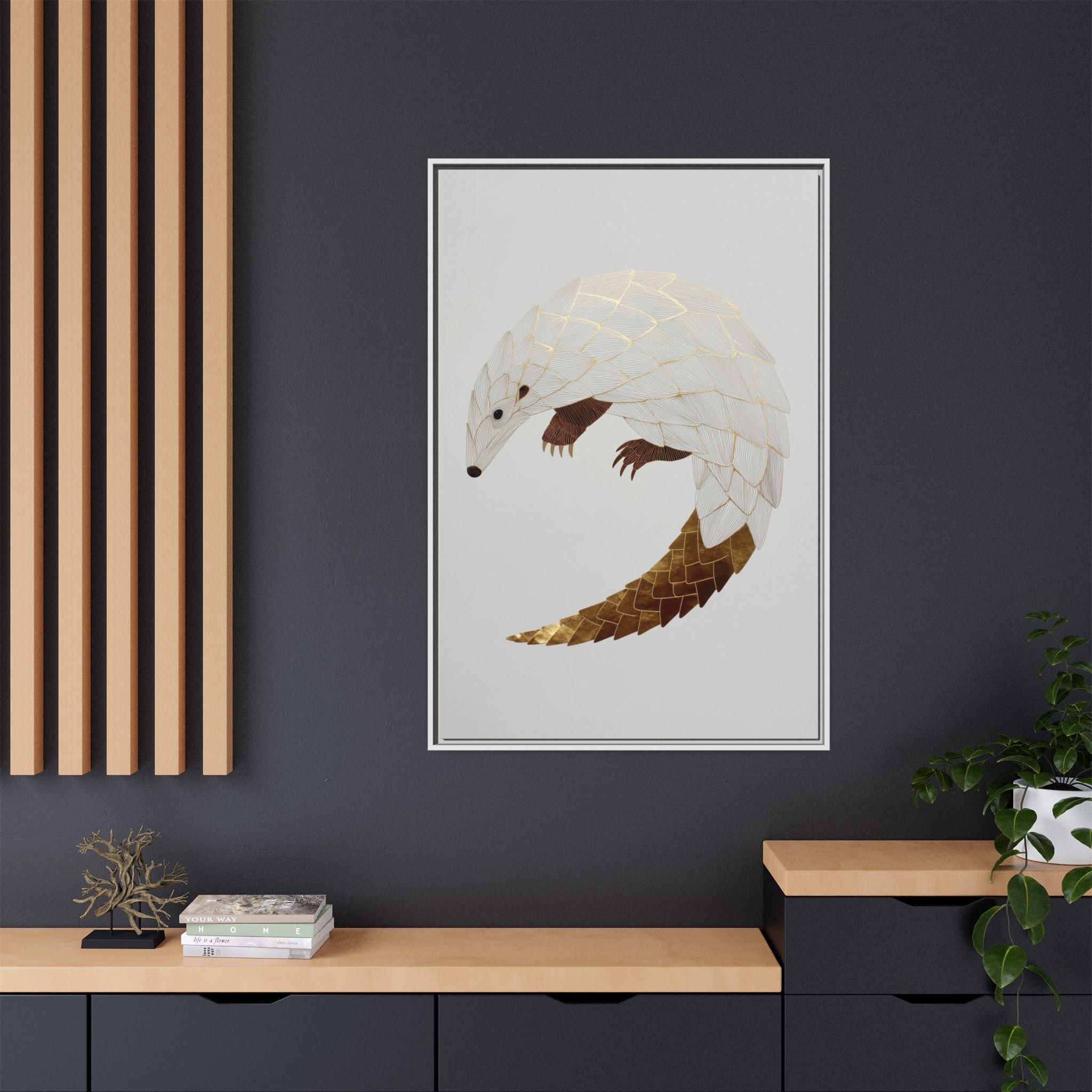 Geometric Hedgehog: Minimalist Wildlife Illustration, Layered Metallic Geometric Art   |    Custom Orders Available