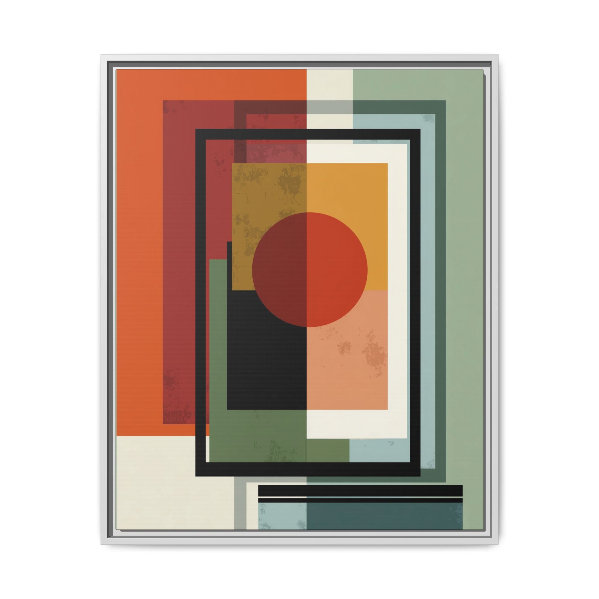Geometric Harmonies: Mid-Century Modern Composition, Constructivist Inspiration, Abstract Rectangular Interplay   |   Custom Orders Accepted