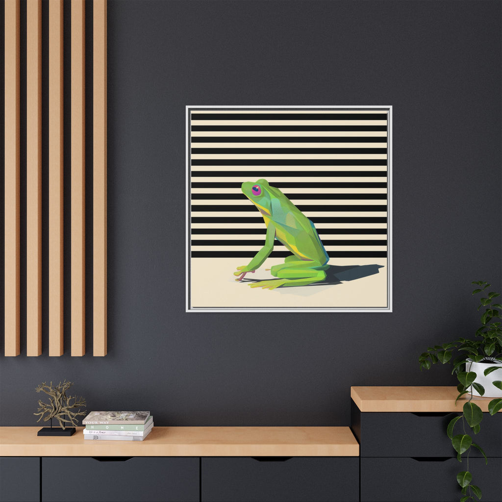 Geometric Frog: Minimalist Animal Portrait, Modern Graphic Design   |    Custom Orders Available