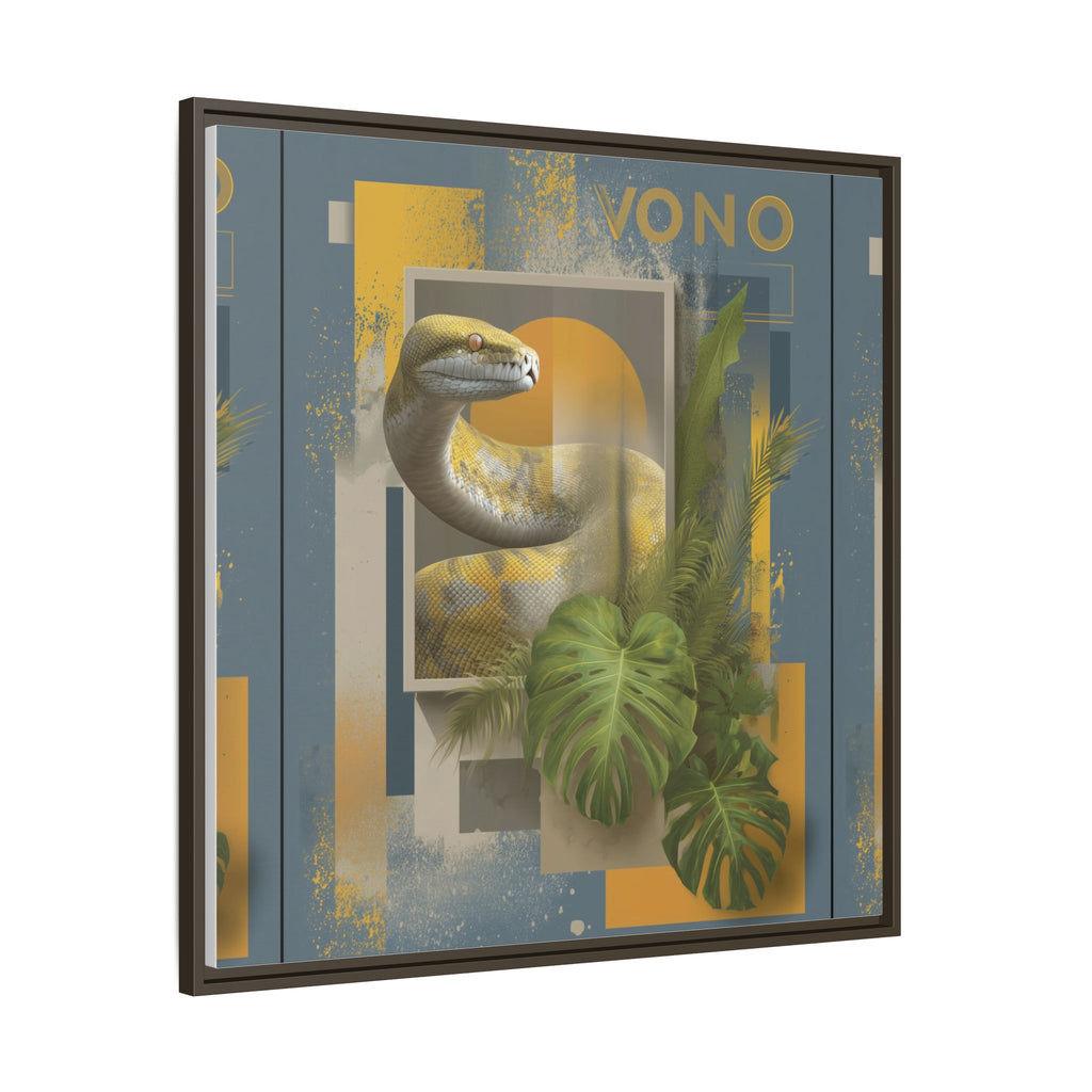 Serpent of Geometric Dimensions: Tropical Vono Design, Abstract Wildlife Art   |  Personalized & Custom Orders Available