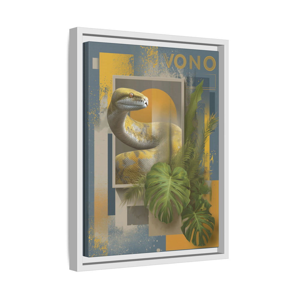 Serpent of Geometric Dimensions: Tropical Vono Design, Abstract Wildlife Art   |  Personalized & Custom Orders Available