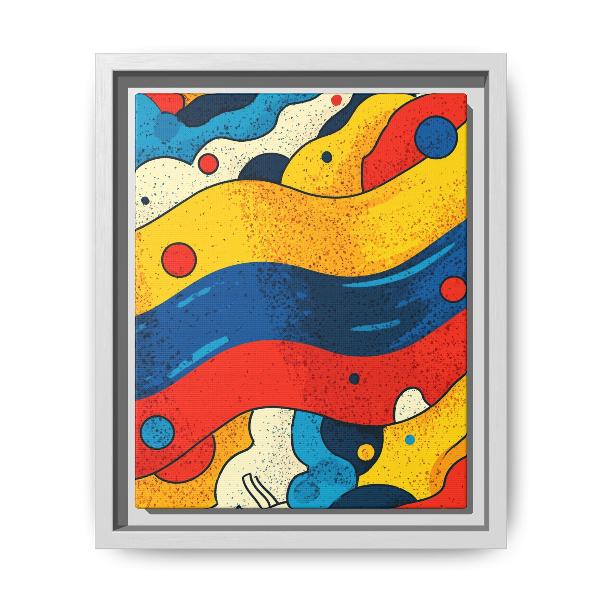 Wave Rhythms: Chromatic Abstraction, Vintage Screen Print Textures, Dynamic Color Composition   |   Custom Orders Accepted