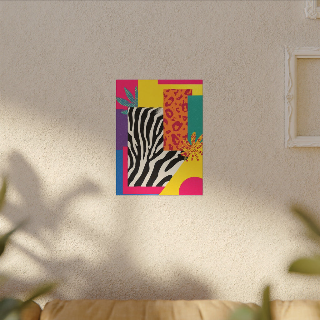Pop Geometry: Zebra Leopard Fusion, Geometric Color Block, Modern Abstract Design   |   Custom Orders Accepted