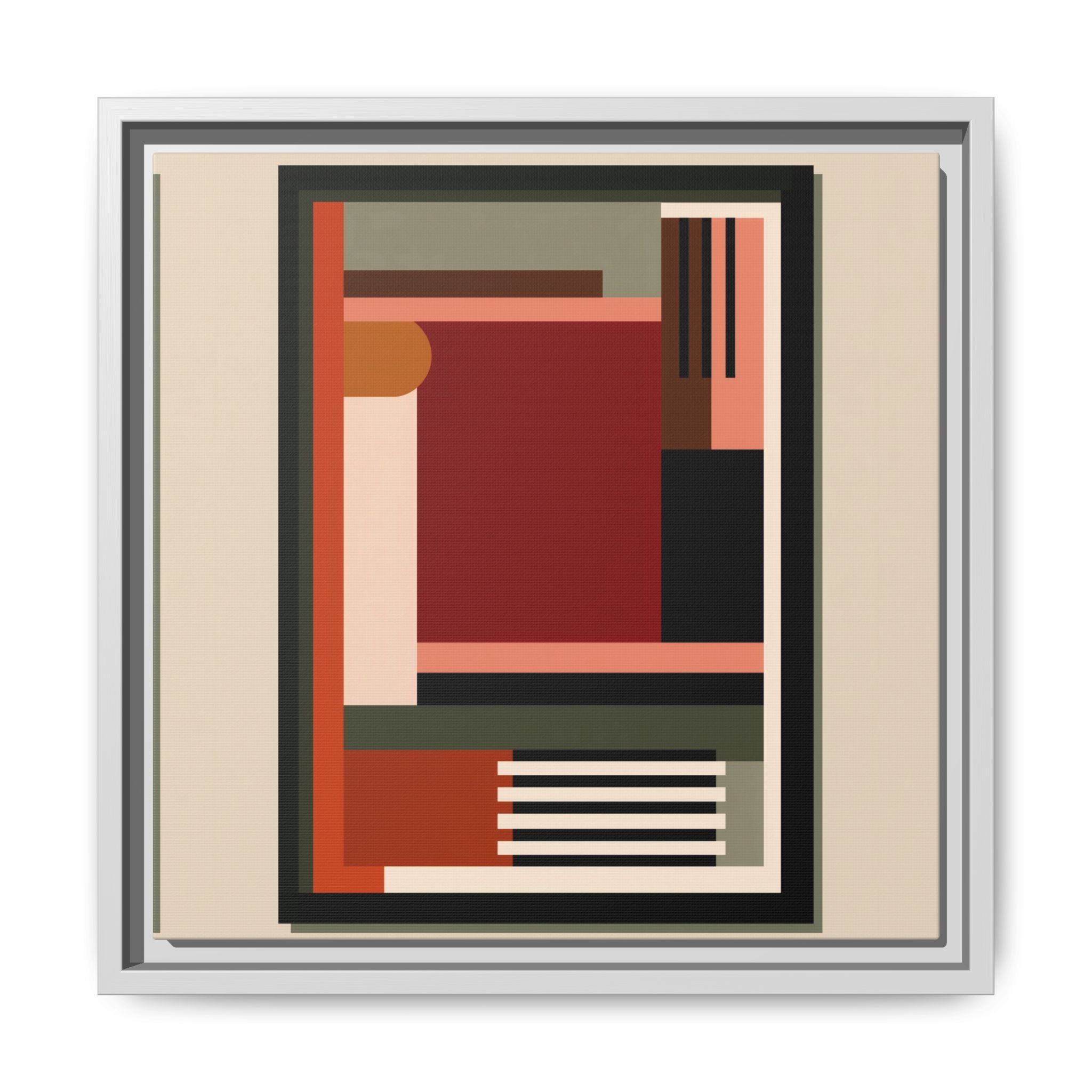 Architectural Geometries: Modern Abstract Composition, Bauhaus-Inspired Design, Geometric Color Blocking   |   Custom Orders Accepted