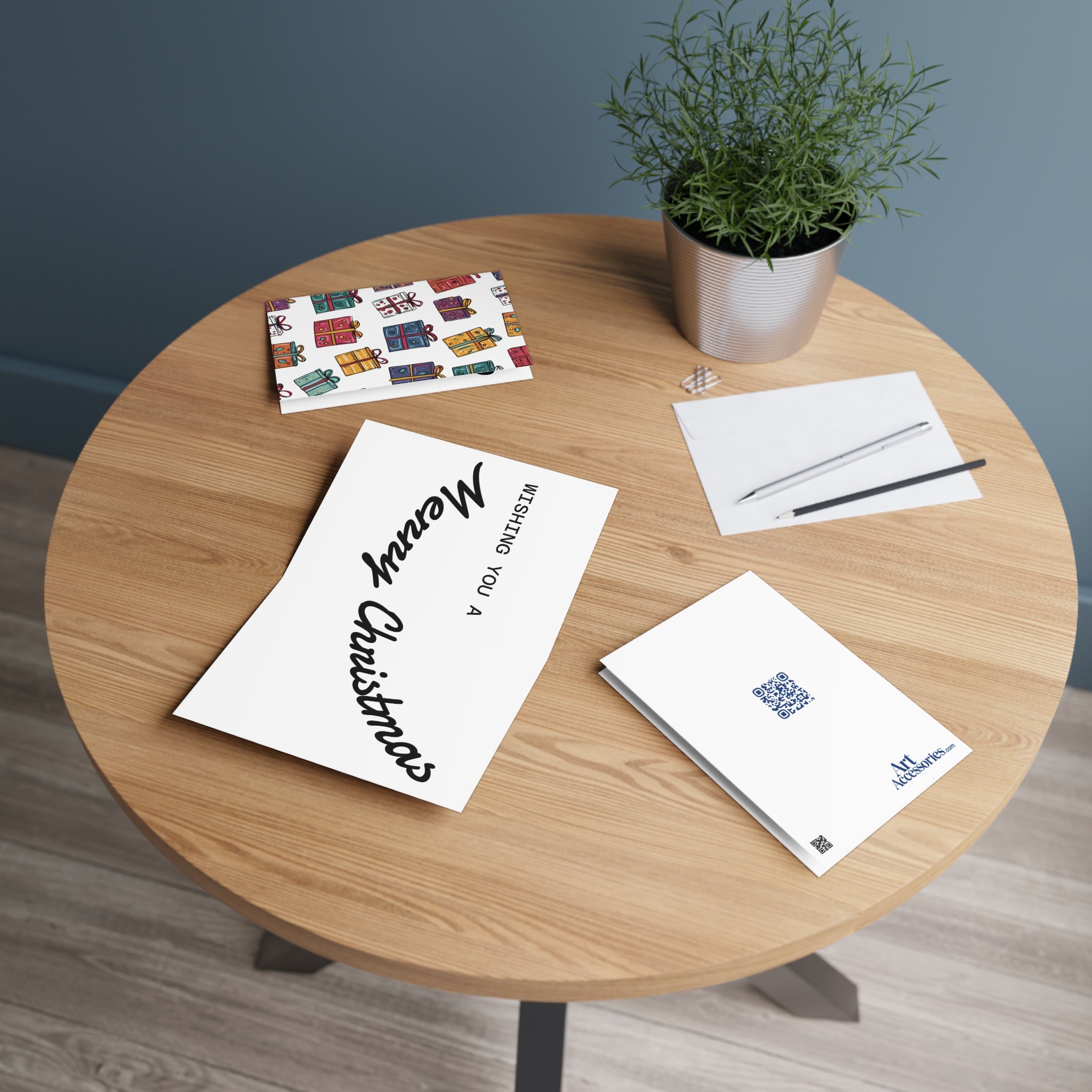 Christmas Greeting Cards with Cute Gifts, Festive Holiday Card, Merry Christmas Cards, Adorable Yuletide Greetings, Seasonal Greeting [...]