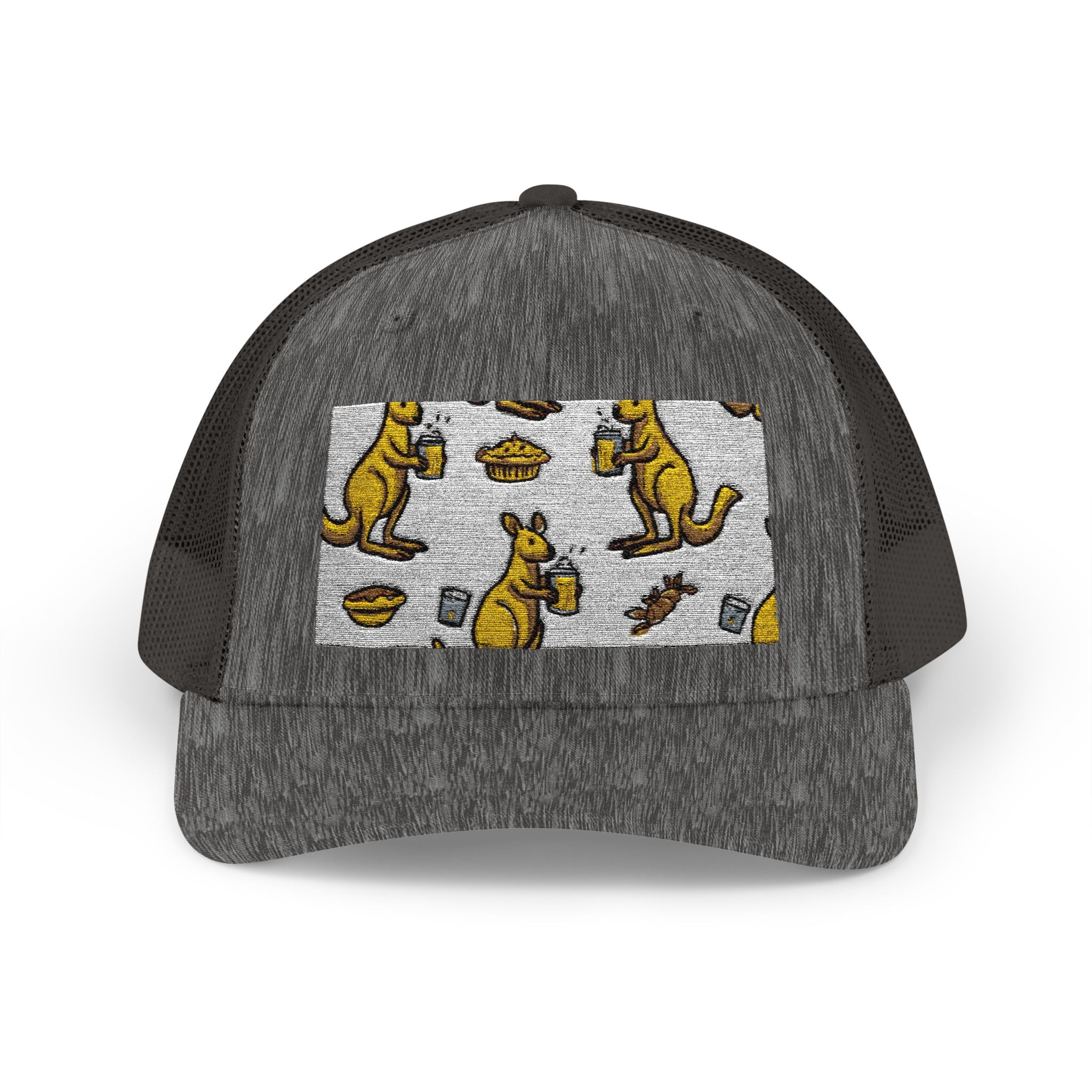 Kangaroo Pattern Snapback Cap, Fun Trucker Hat, Casual Summer Accessory, Gift for Animal Lovers, Unique Outdoor Wear
